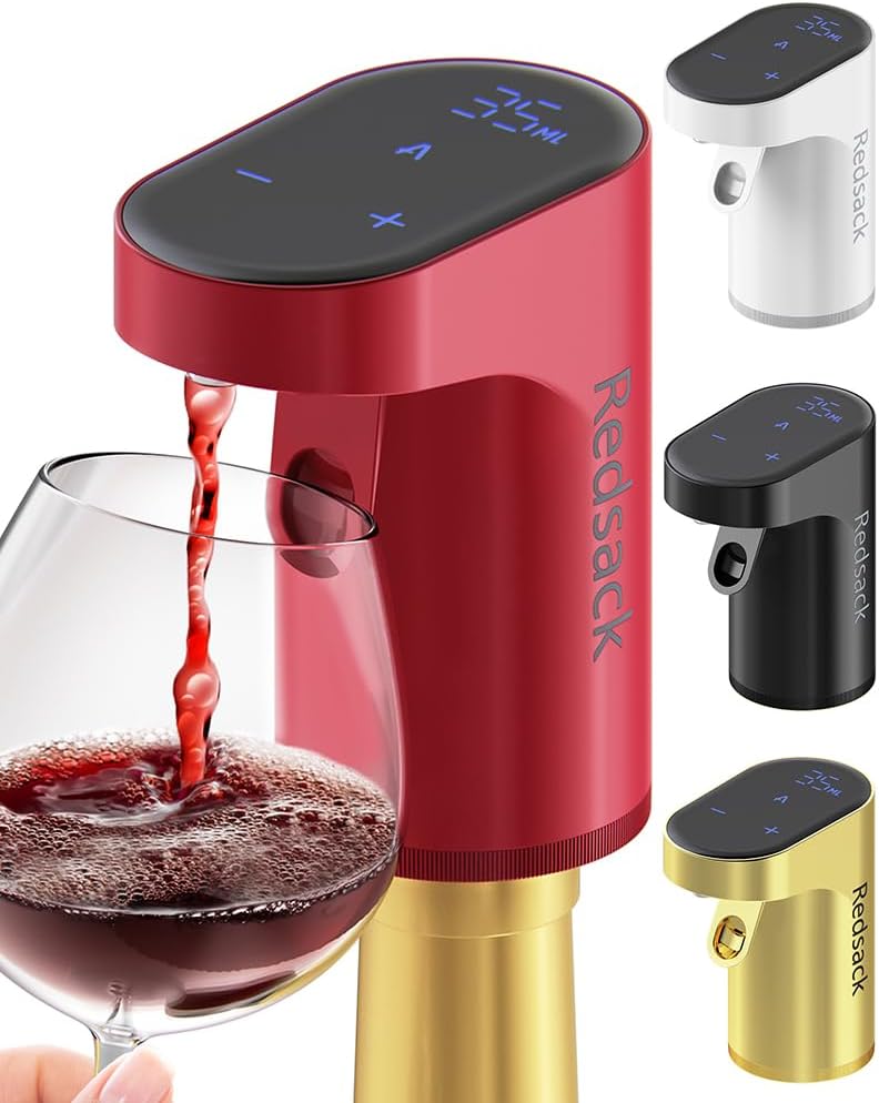 Redsack Decanter Aeratore Vino Elettrico, Rosso