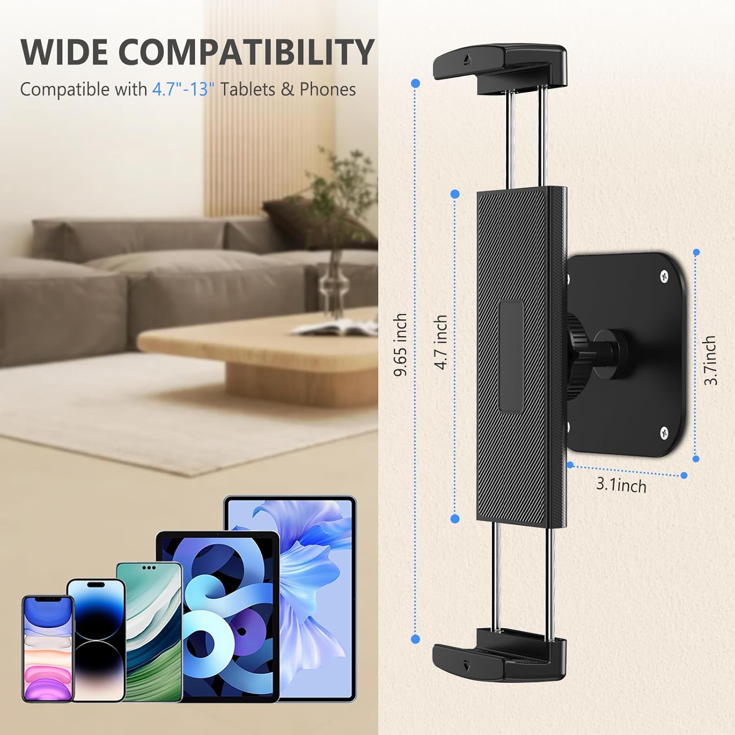 Supporto da Parete per Tablet e iPad in Alluminio - immagine 4