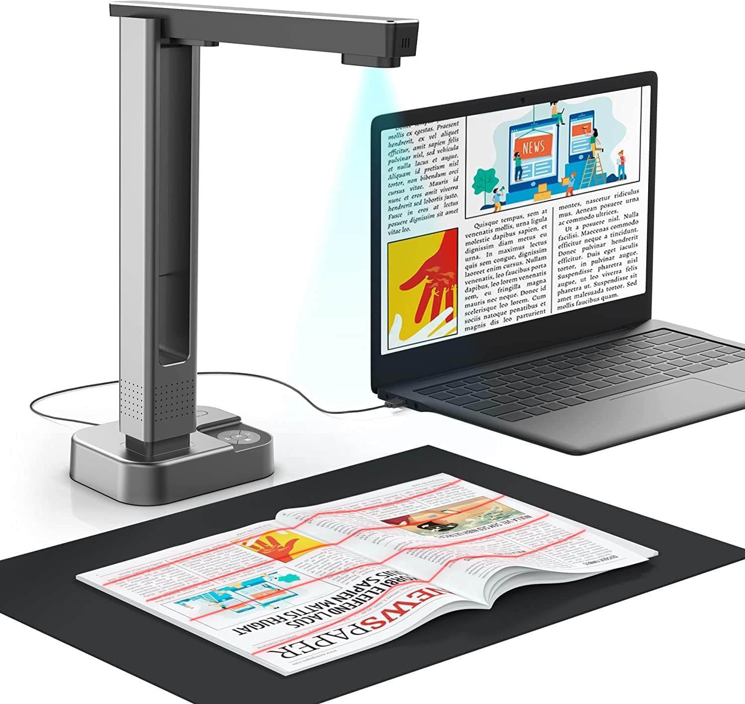 Joyusing Scanner per Libri e Documenti 16 MP - immagine 1