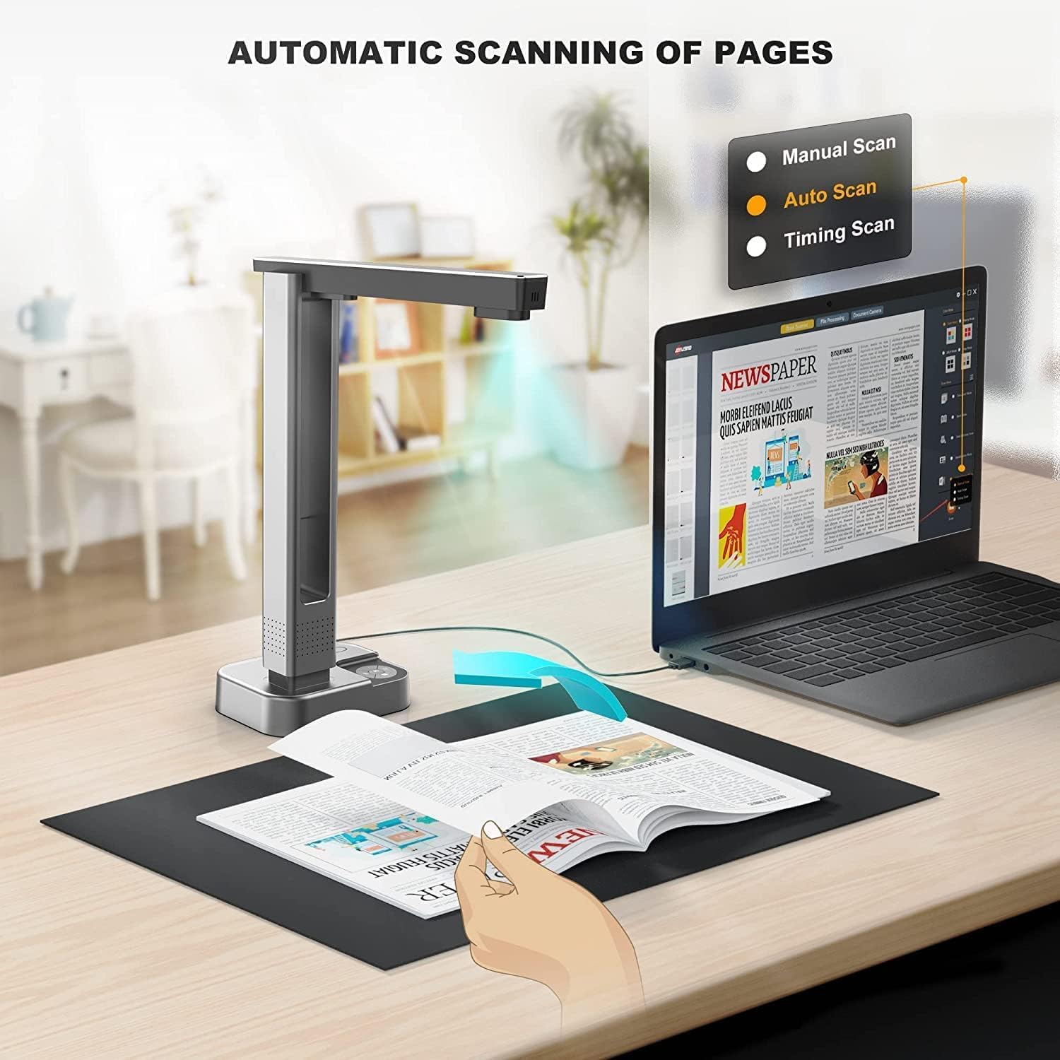 Joyusing Scanner per Libri e Documenti 16 MP - immagine 7