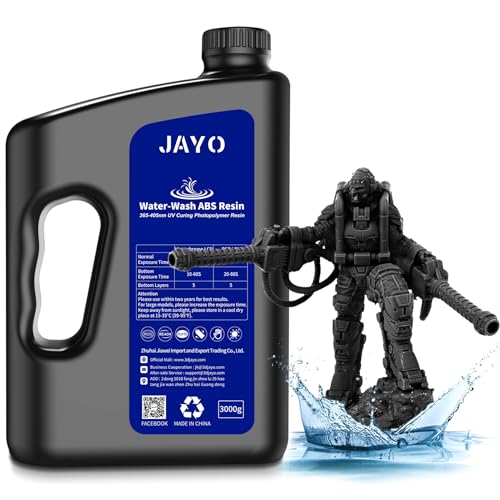 JAYO Resina Lavabile in Acqua ABS-Like 3KG, Nero