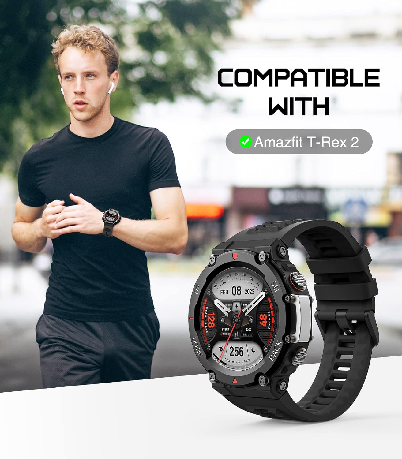 MoKo Cinturino Compatibile Amazfit T-Rex 2 Smartwatch - immagine 2