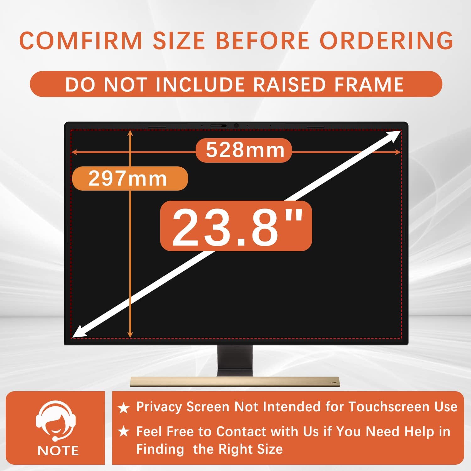 Haruyo Filtro Privacy Premium 23.8 Pollici 16:9 - immagine 2