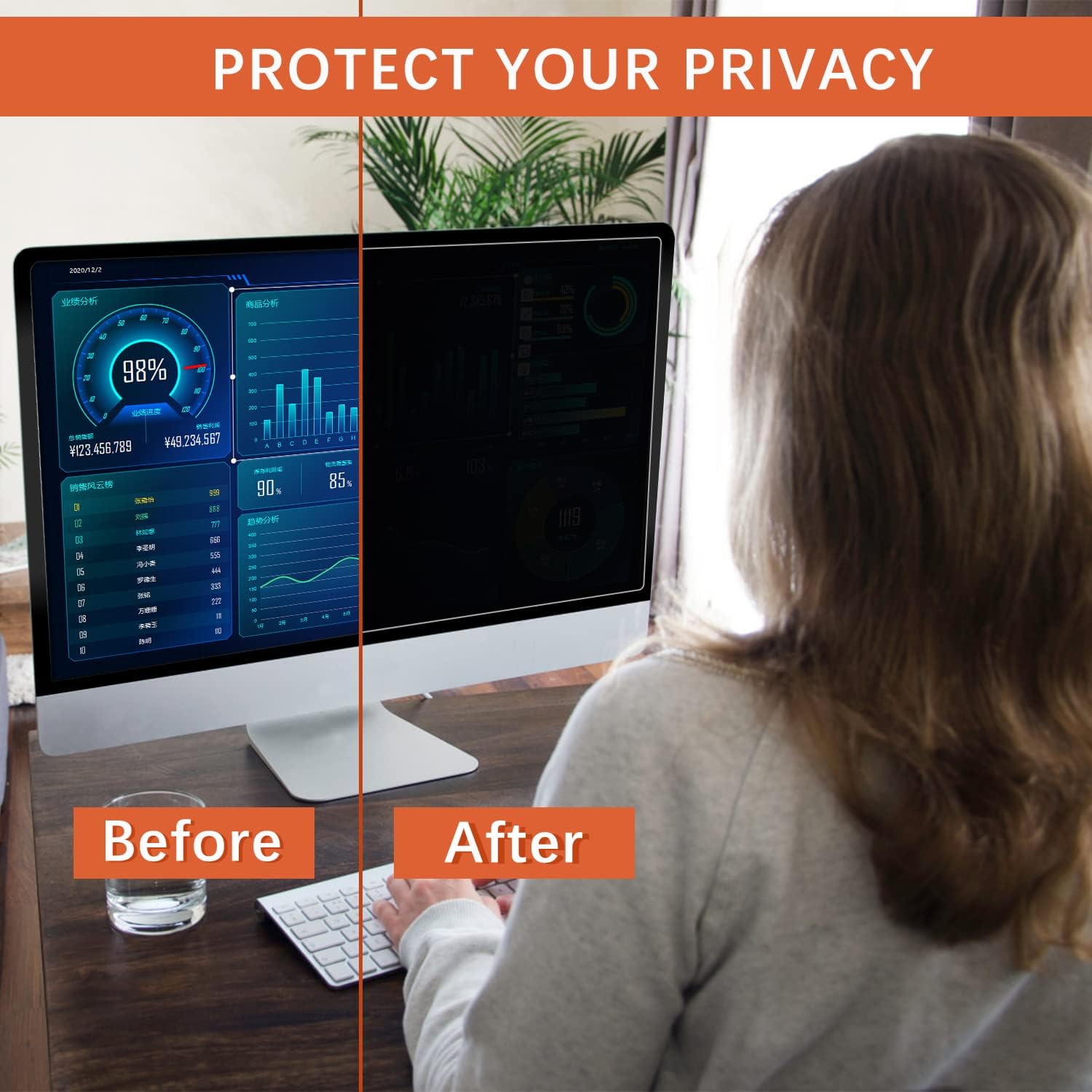 Haruyo Filtro Privacy Premium 23.8 Pollici 16:9 - immagine 5