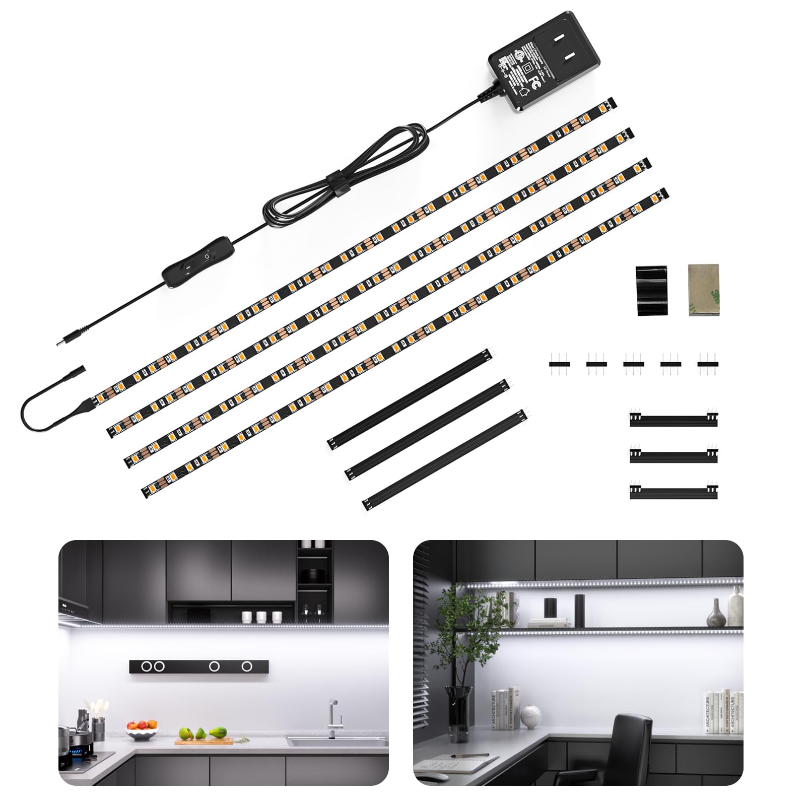 Wobane Striscia Led Cucina Sottopensile 2m, Bianco Freddo