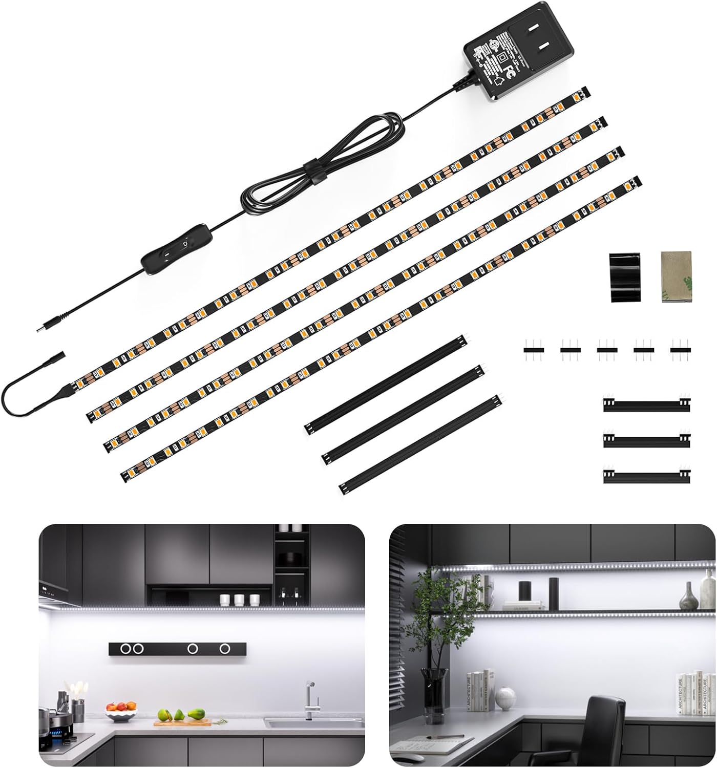Wobane Striscia Led Cucina Sottopensile 2m, Bianco Freddo - immagine 1