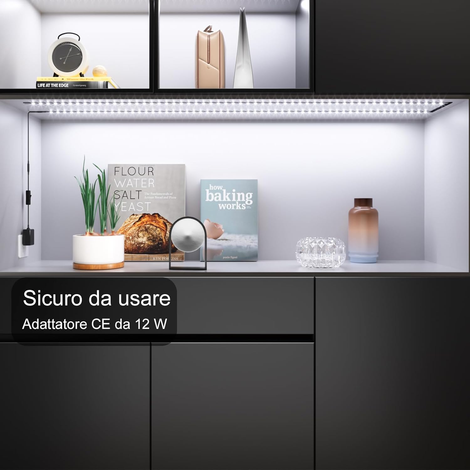 Wobane Striscia Led Cucina Sottopensile 2m, Bianco Freddo - immagine 4