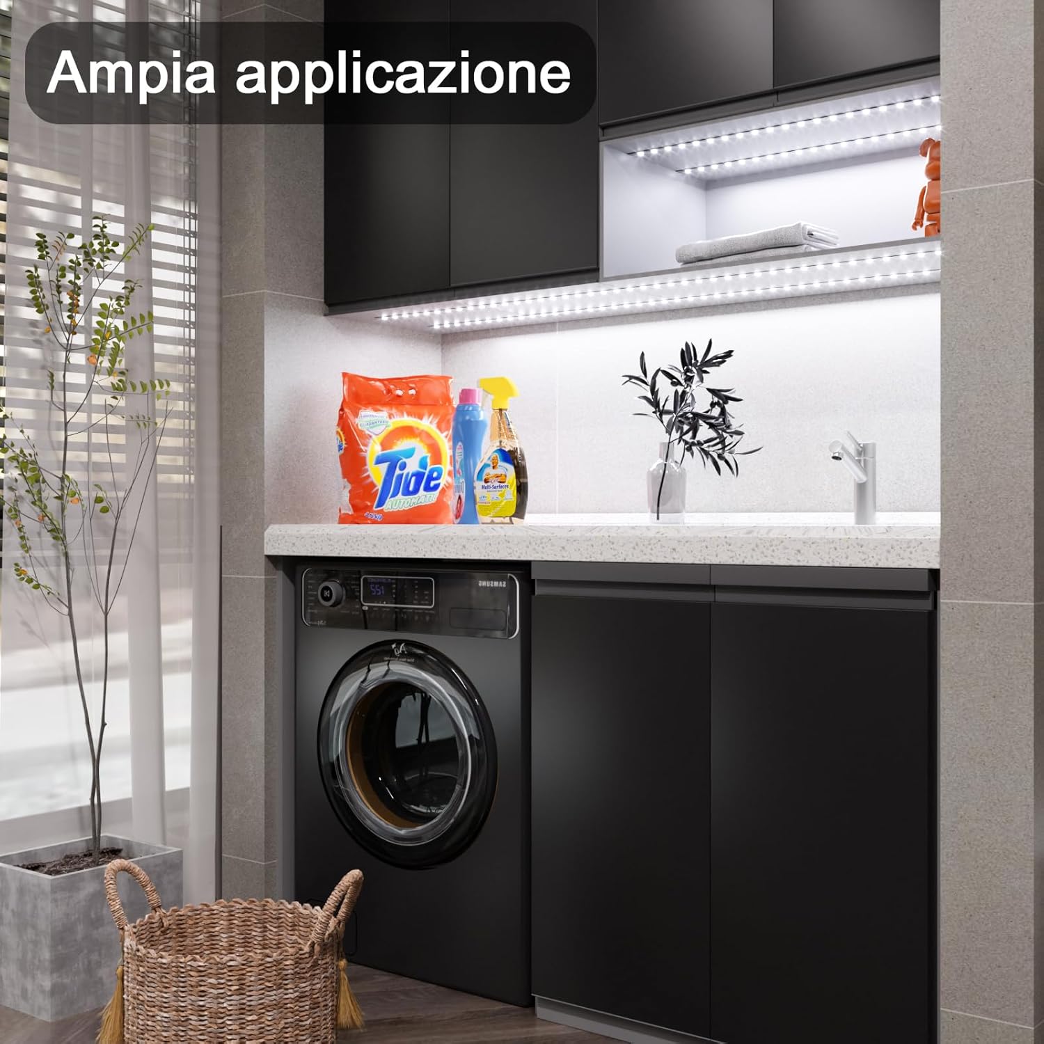 Wobane Striscia Led Cucina Sottopensile 2m, Bianco Freddo - immagine 6