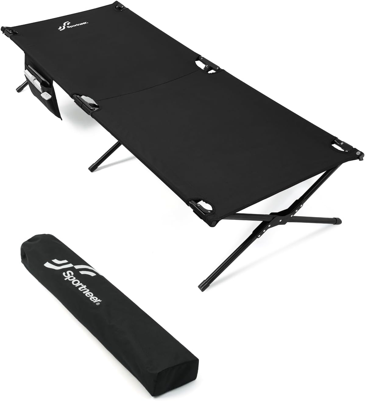 Sportneer Lettino da Campeggio Pieghevole 198x72x37cm