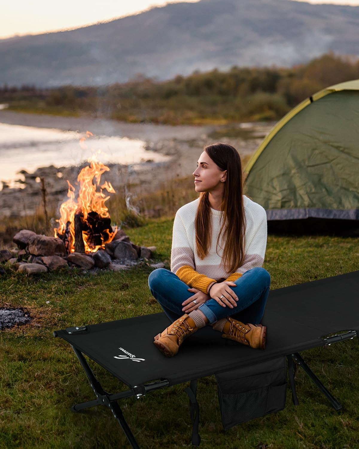 Sportneer Lettino da Campeggio Pieghevole 198x72x37cm - immagine 5