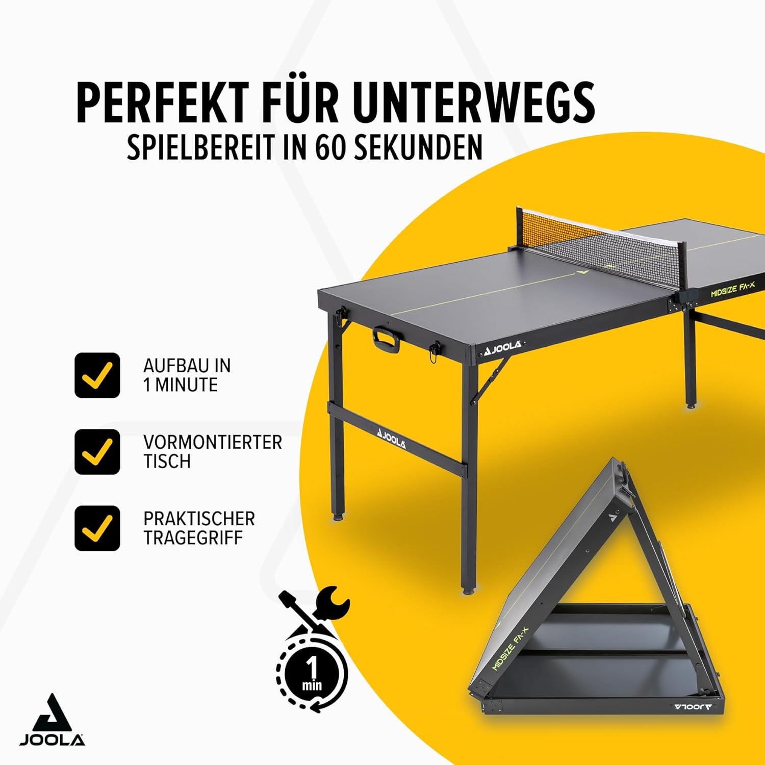 JOOLA Midsize FA-X - Tavolo da ping-pong compatto per interni - immagine 2