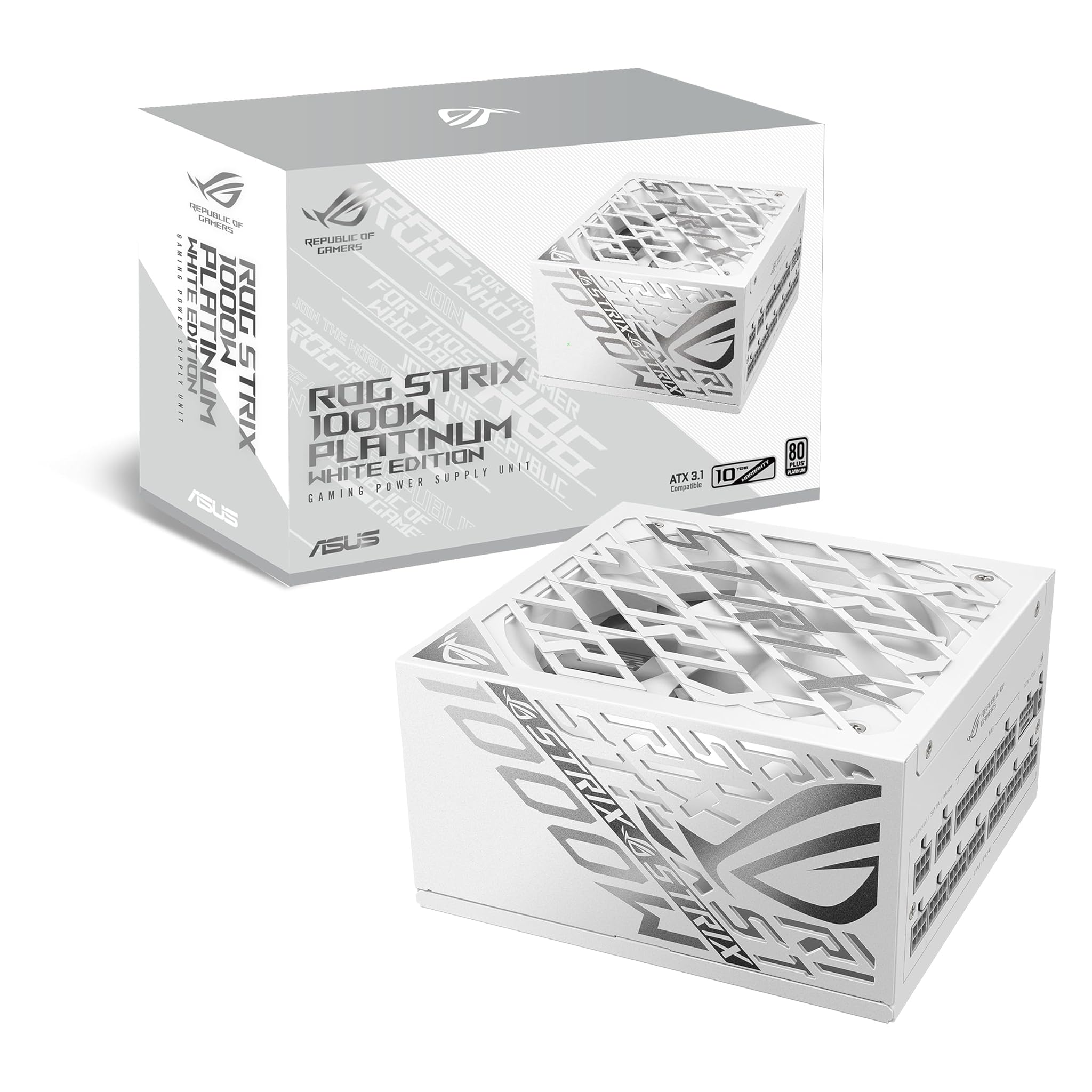 Asus ROG Strix 1000P Gaming - Alimentatore Modulare 1000W, Bianco