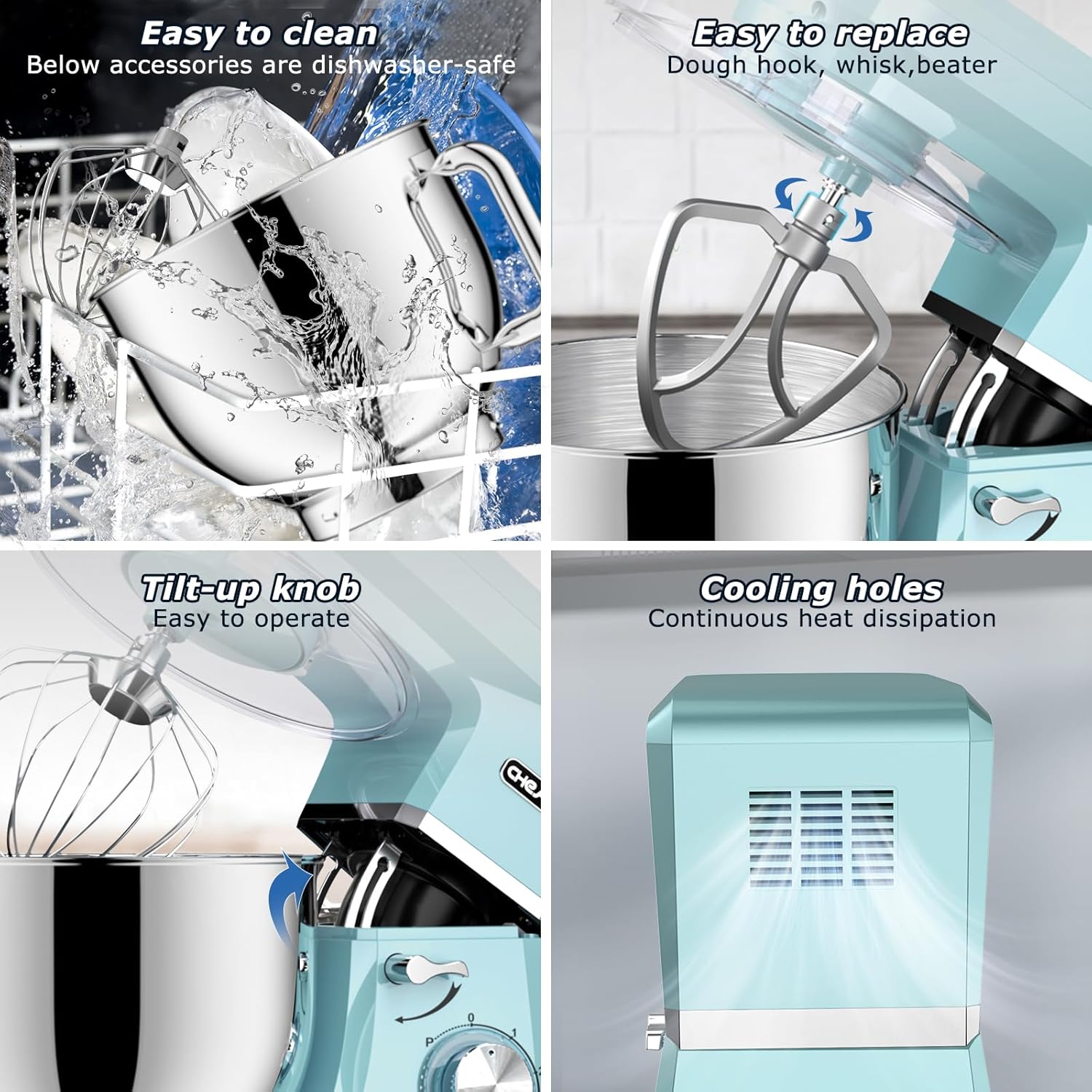 Cheflee Impastatrice Planetaria Professionale 1800W - immagine 3