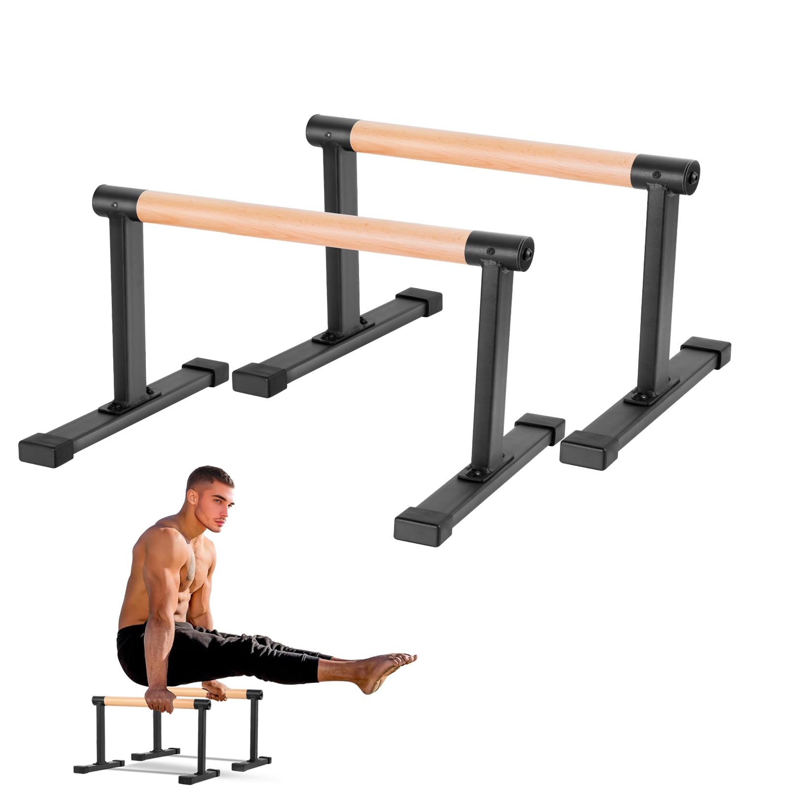 Parallettes Calisthenics - Manici per Flessioni in Legno
