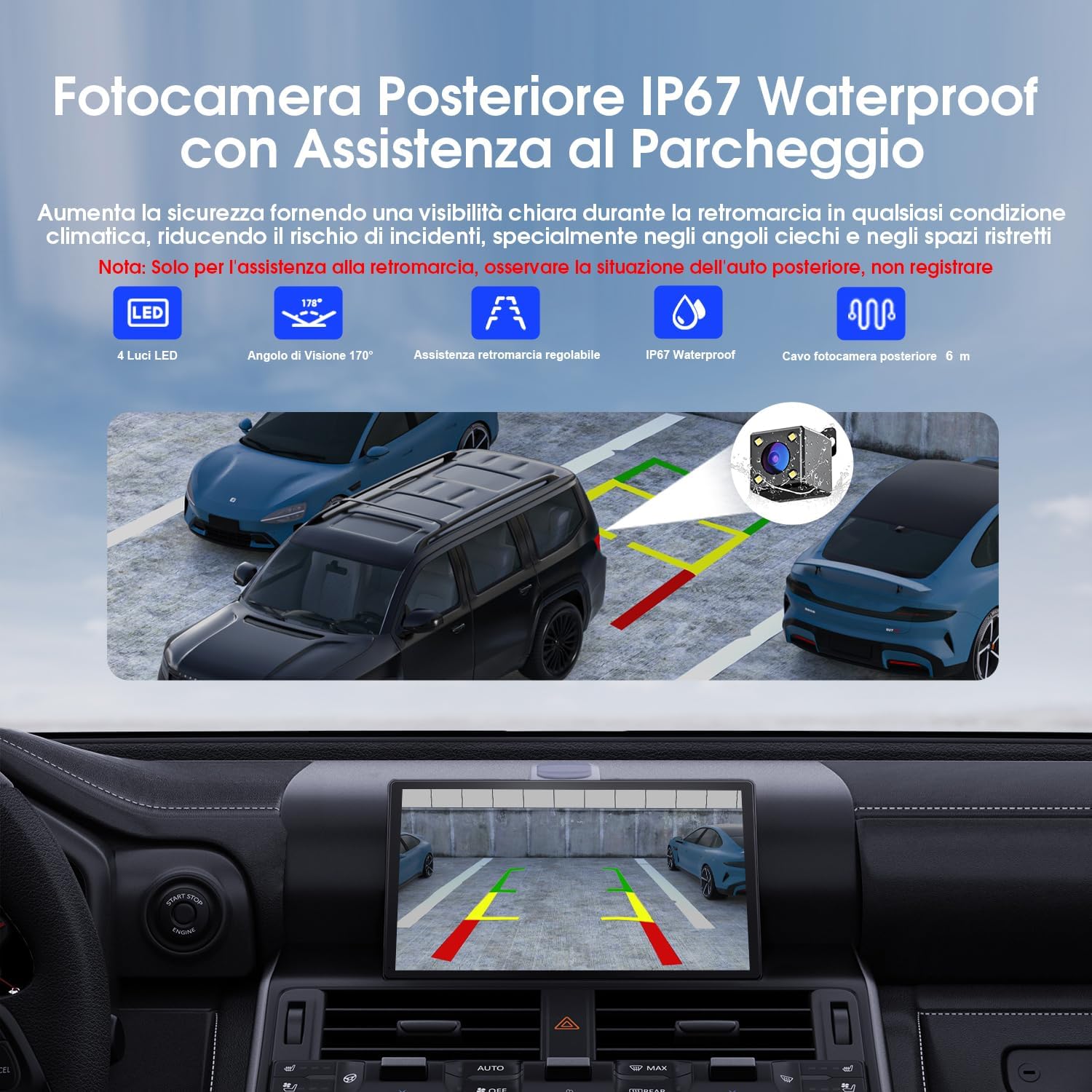 Avylet Carplay Auto Andriod 9" con Telecamera IP67 - immagine 8