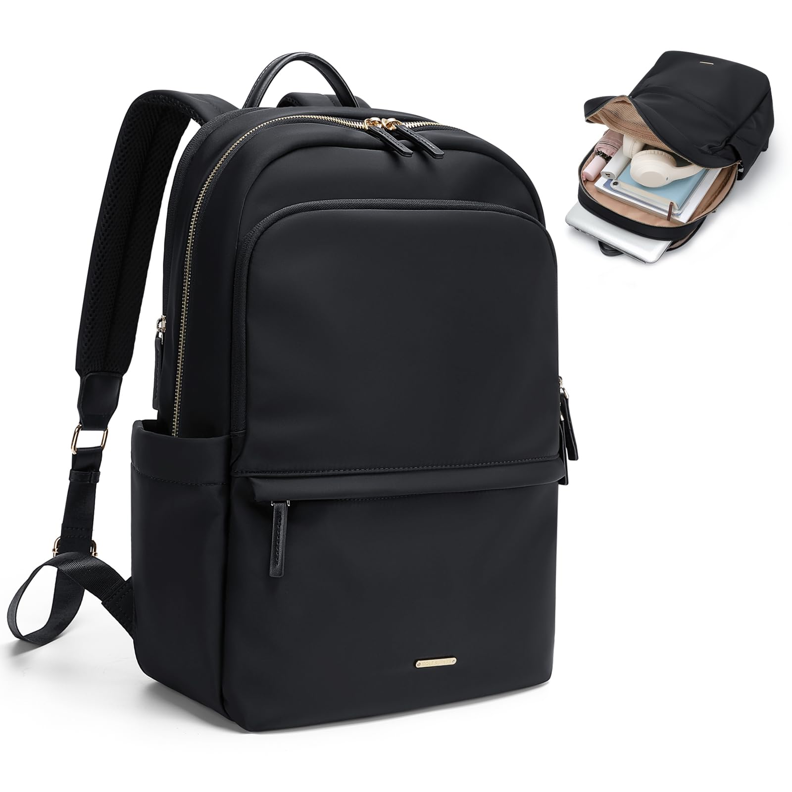 GOLF SUPAGS Zaino Donna Casual Notebook 14 Pollici, Nero