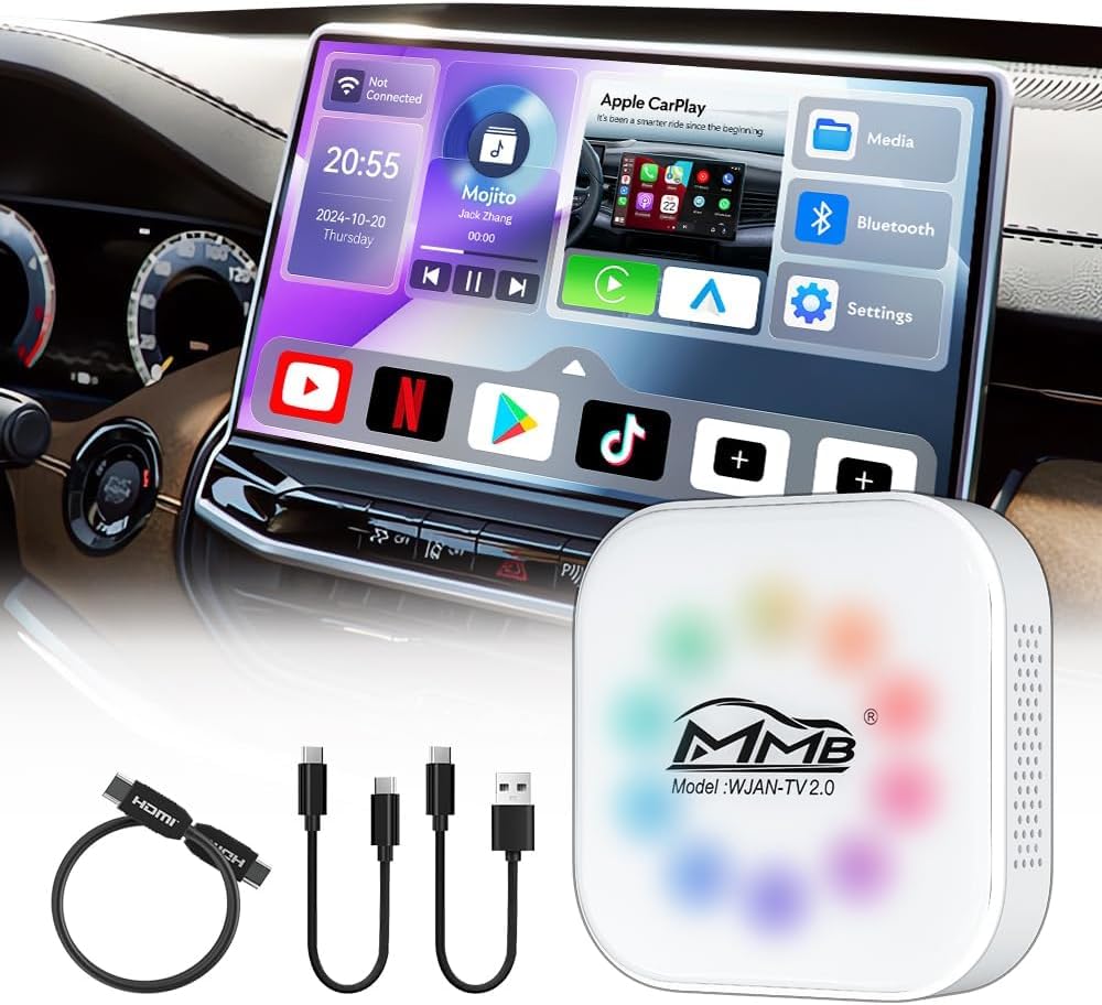 Mmb WJAN-TV2.0 CarPlay - Adattatore Wireless YouTube/Netflix