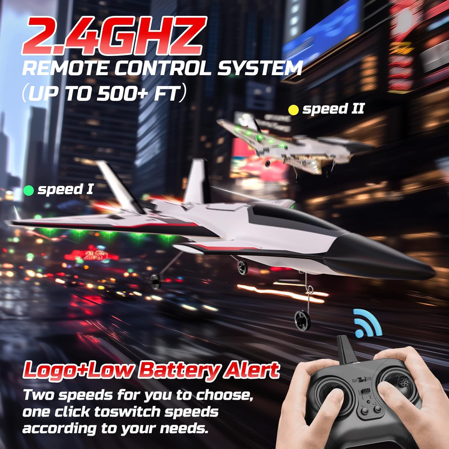 DEERC Future RC Aereo 4 Canali con Luci LED - immagine 7