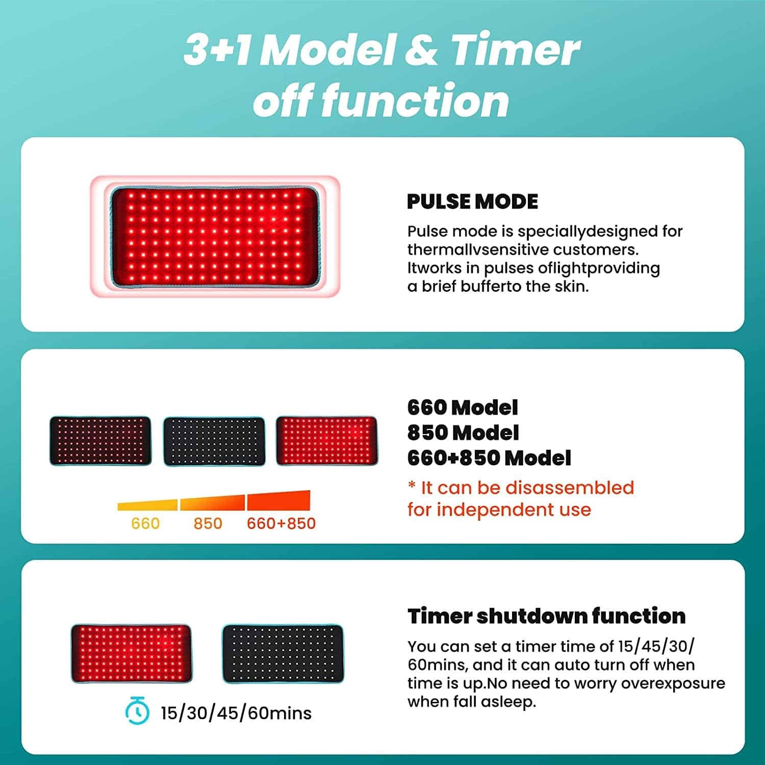 iTHERAU Lampada a Luce Rossa e Infrarossi 660/850 nm - immagine 5