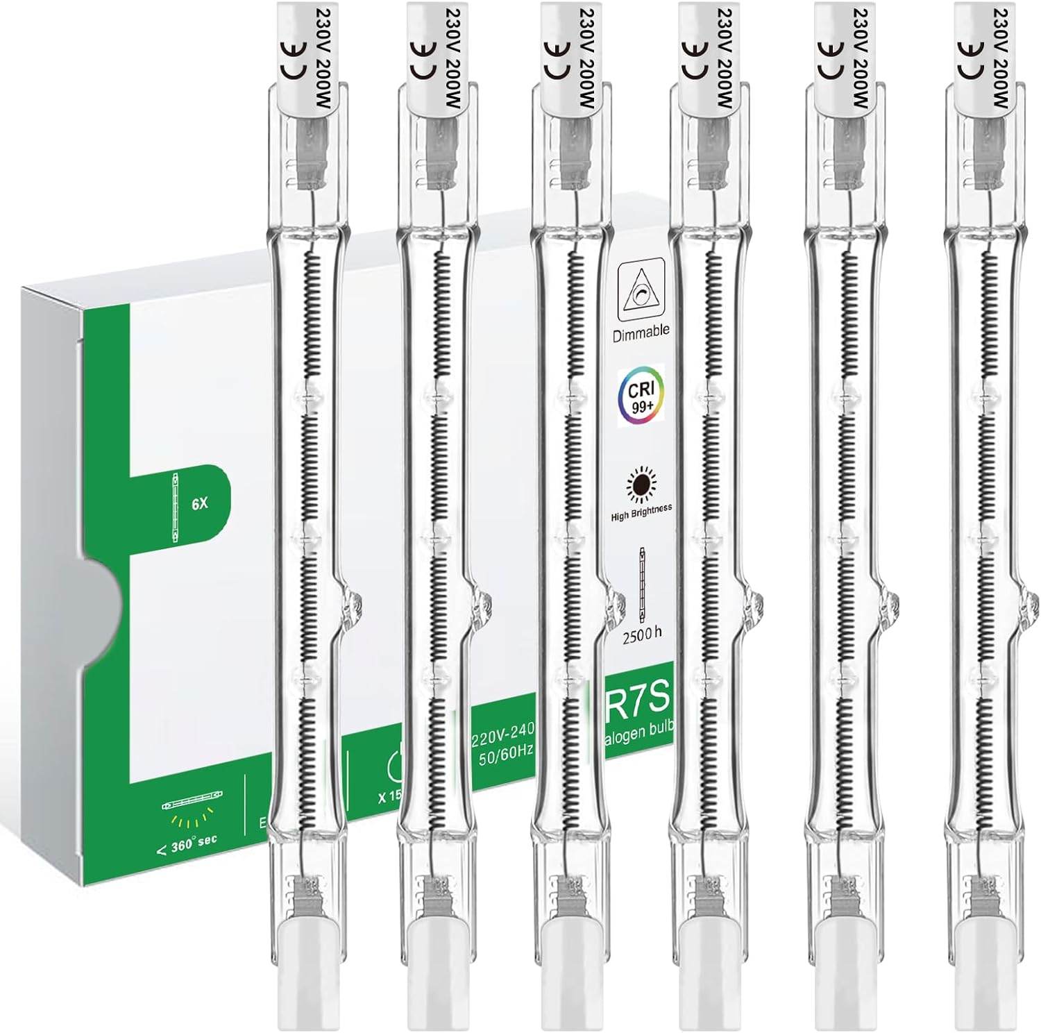 Jaenmsa R7S Lampadina Alogena 118mm 200W Dimmerabile - immagine 1