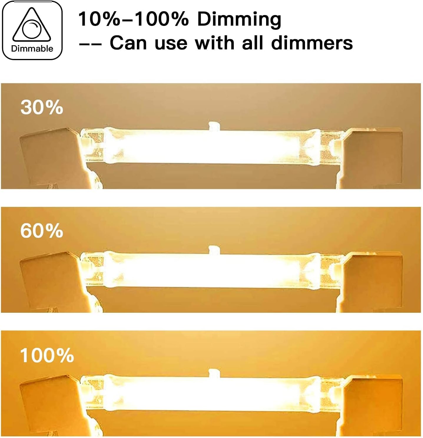Jaenmsa R7S Lampadina Alogena 118mm 200W Dimmerabile - immagine 5