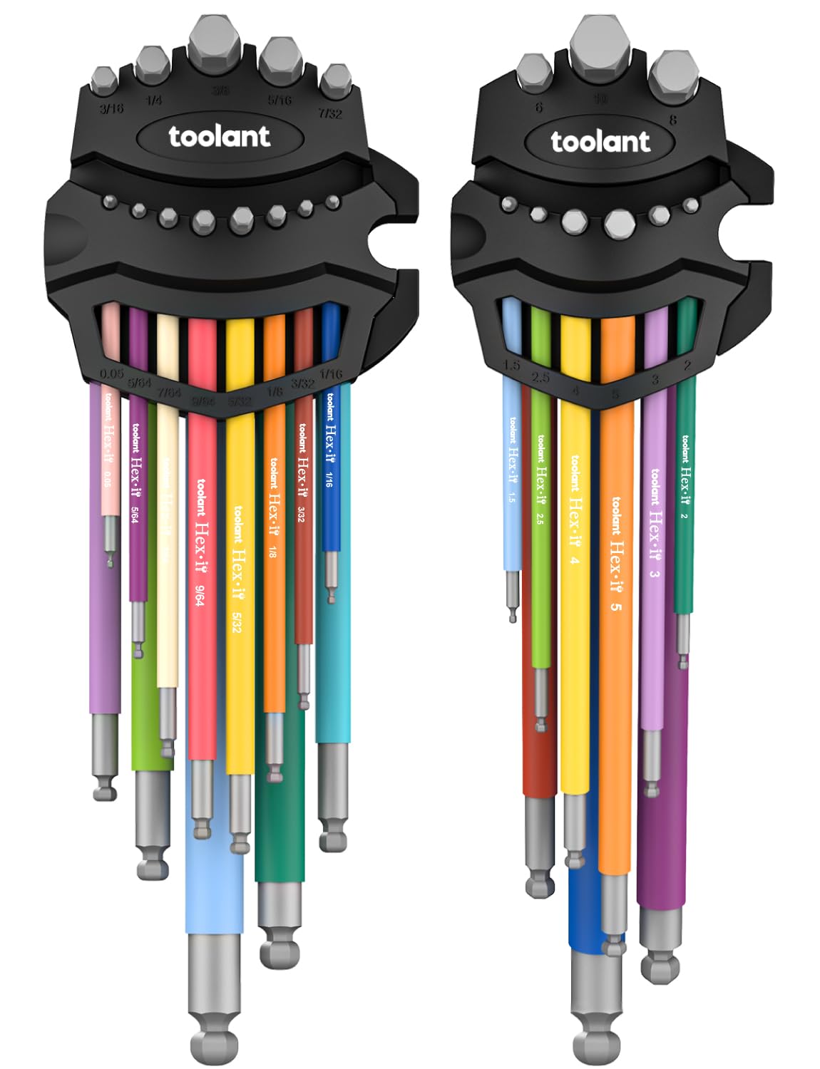 Kraftek Set Chiavi Esagonali a Brugola Metric&SAE 22pcs