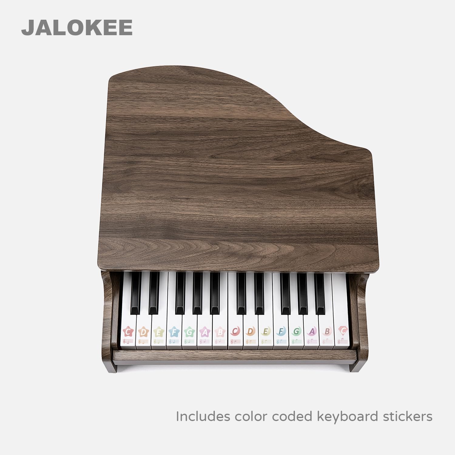 Tastiera Pianoforte per Bambini 25 Tasti, Noce - immagine 4