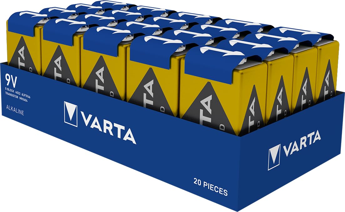 Varta Pile Blocchi da 9V - Confezione da 20