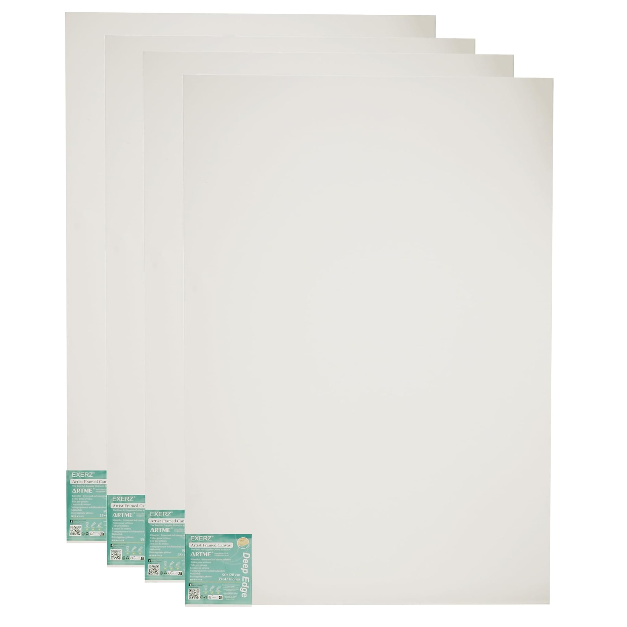 Exerz Tela 90x120 cm con Bordo Profondo, 4 Pezzi