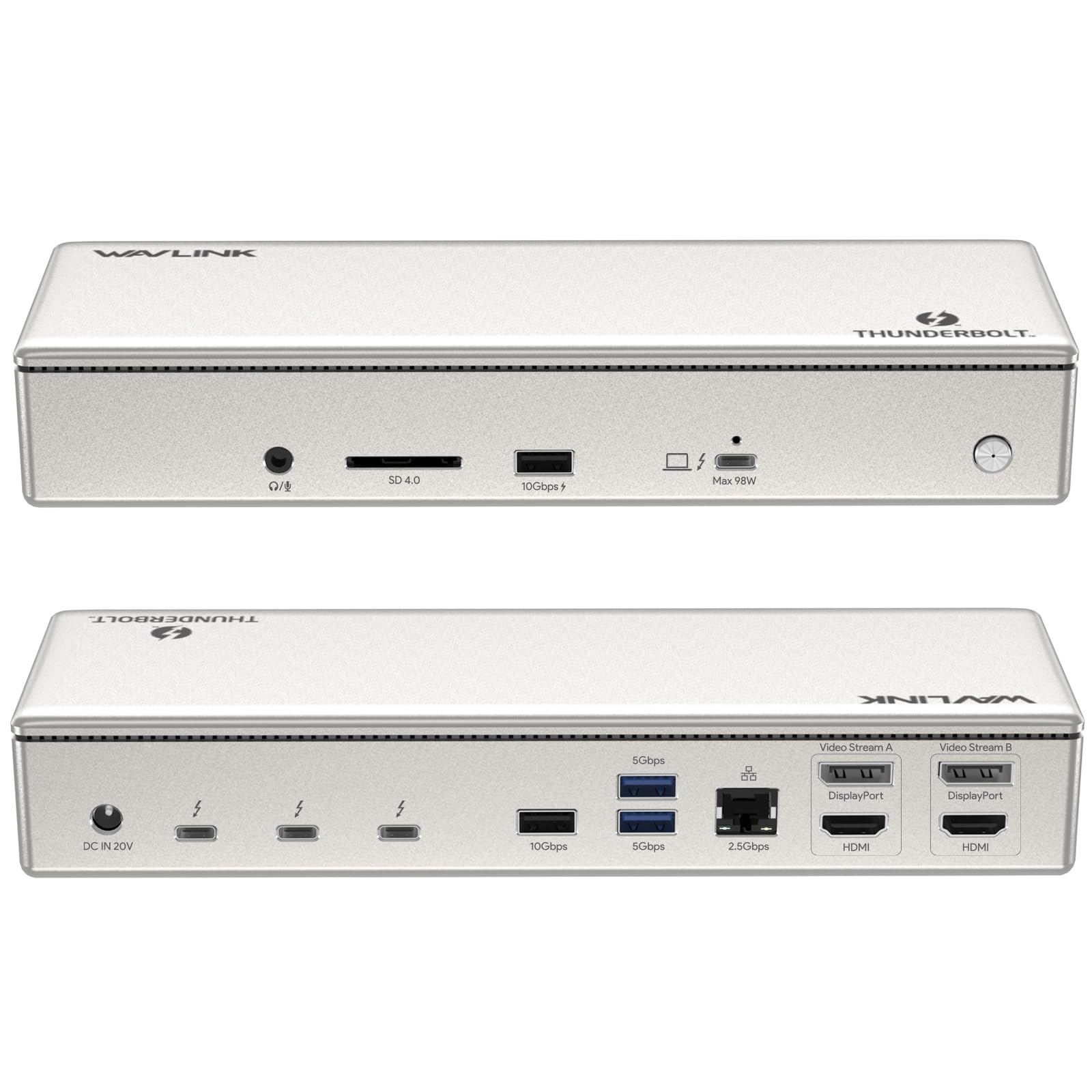 Wavlink Thunderbolt 4 Quad Display Dock 15-in-1