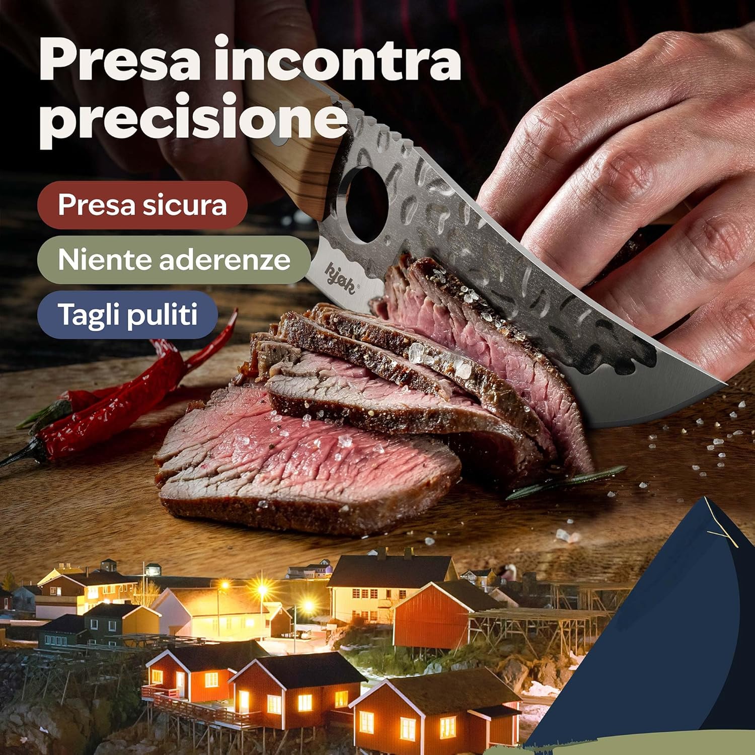 Kjøk Coltello da Cuoco Professionale Giapponese 15cm - immagine 7