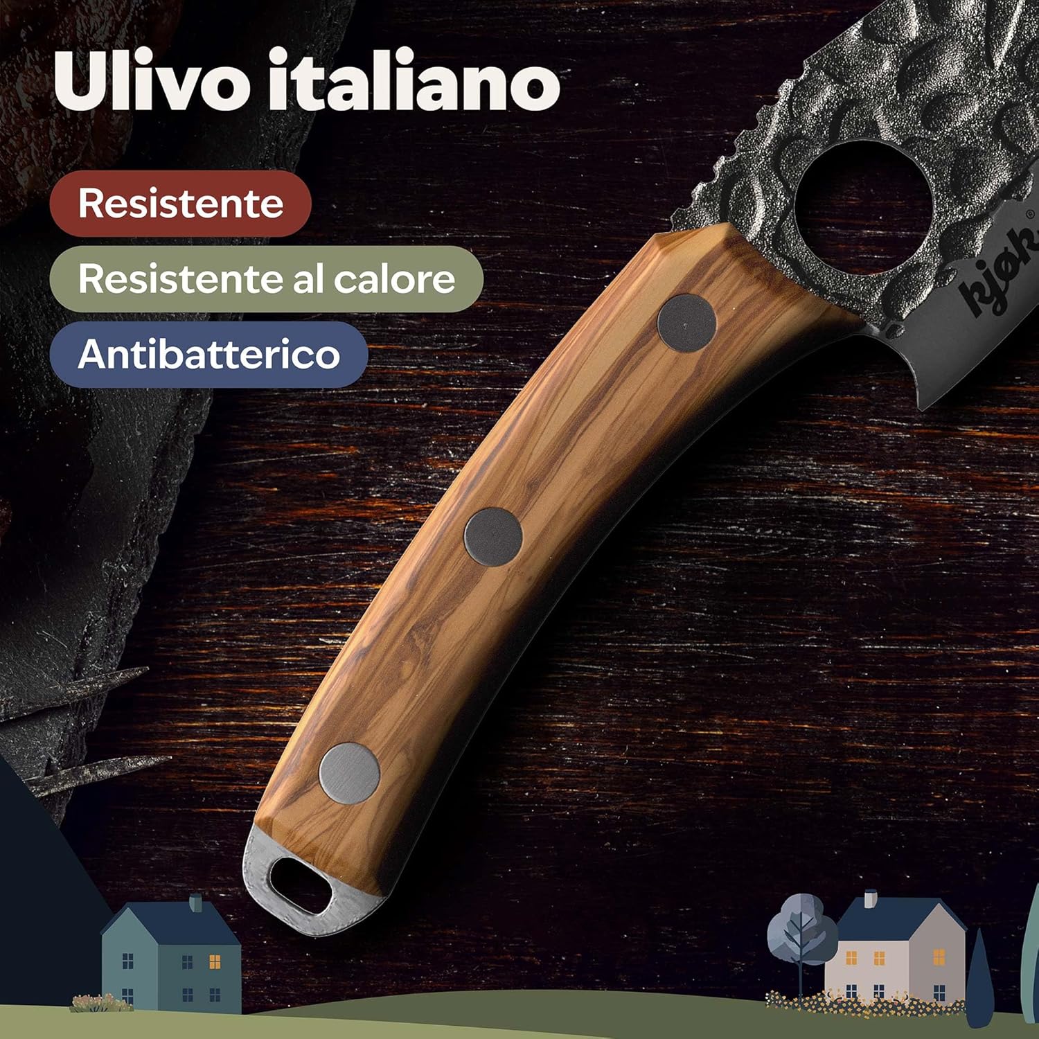 Kjøk Coltello da Cuoco Professionale Giapponese 15cm - immagine 8