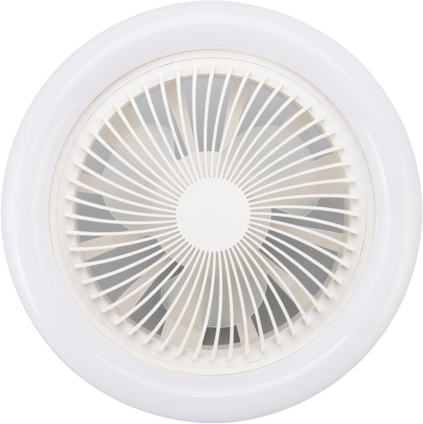 Lampadario con Ventilatore da Soffitto, 9,8 in Temporizzabile Ultra-Silenzioso 3 Velocità 3 Fonti di Luce Ventola Soffitto con Luce per Soggiorno Letto Sala Cucina