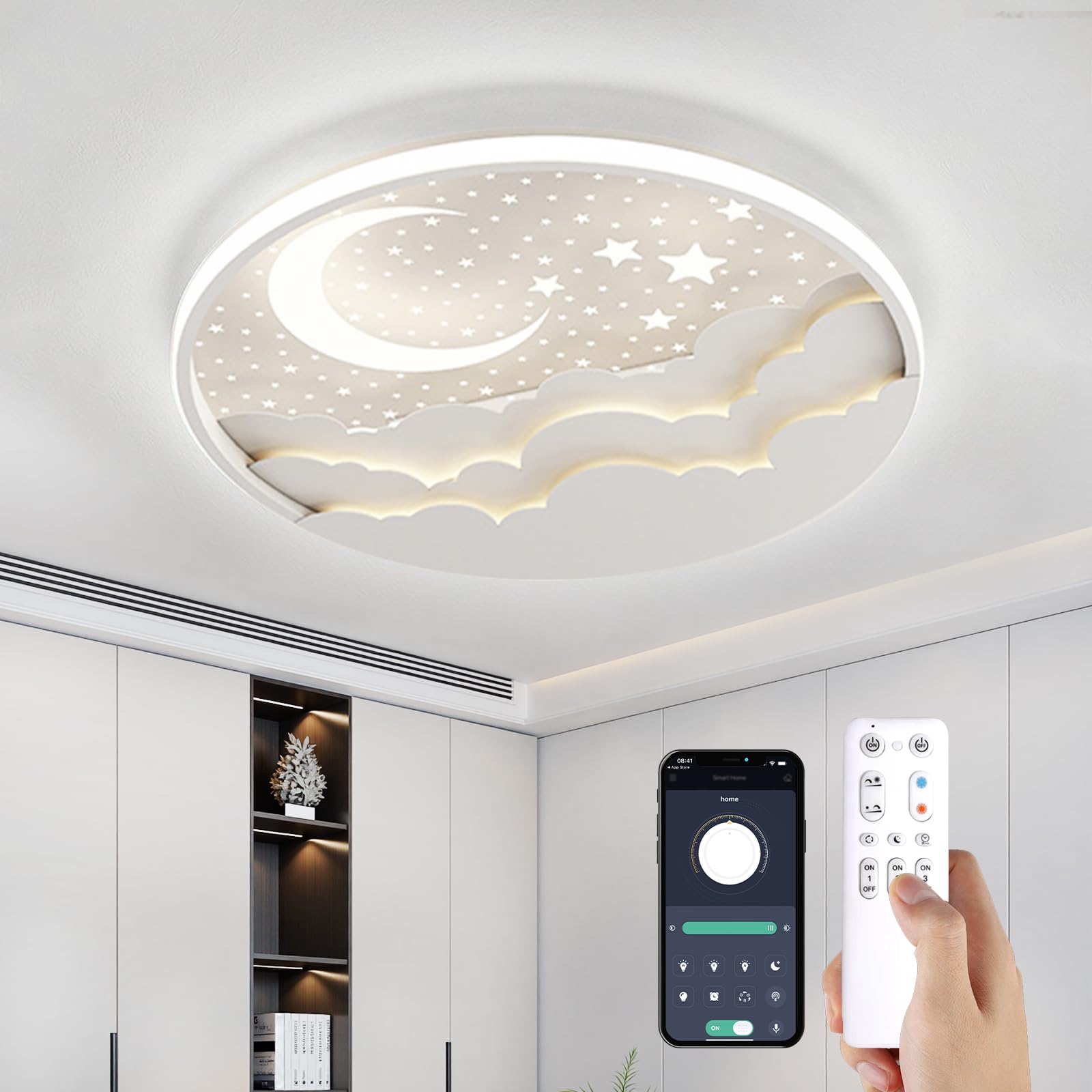 Yzbeimdai Lampada da Soffitto LED per Bambini 50cm