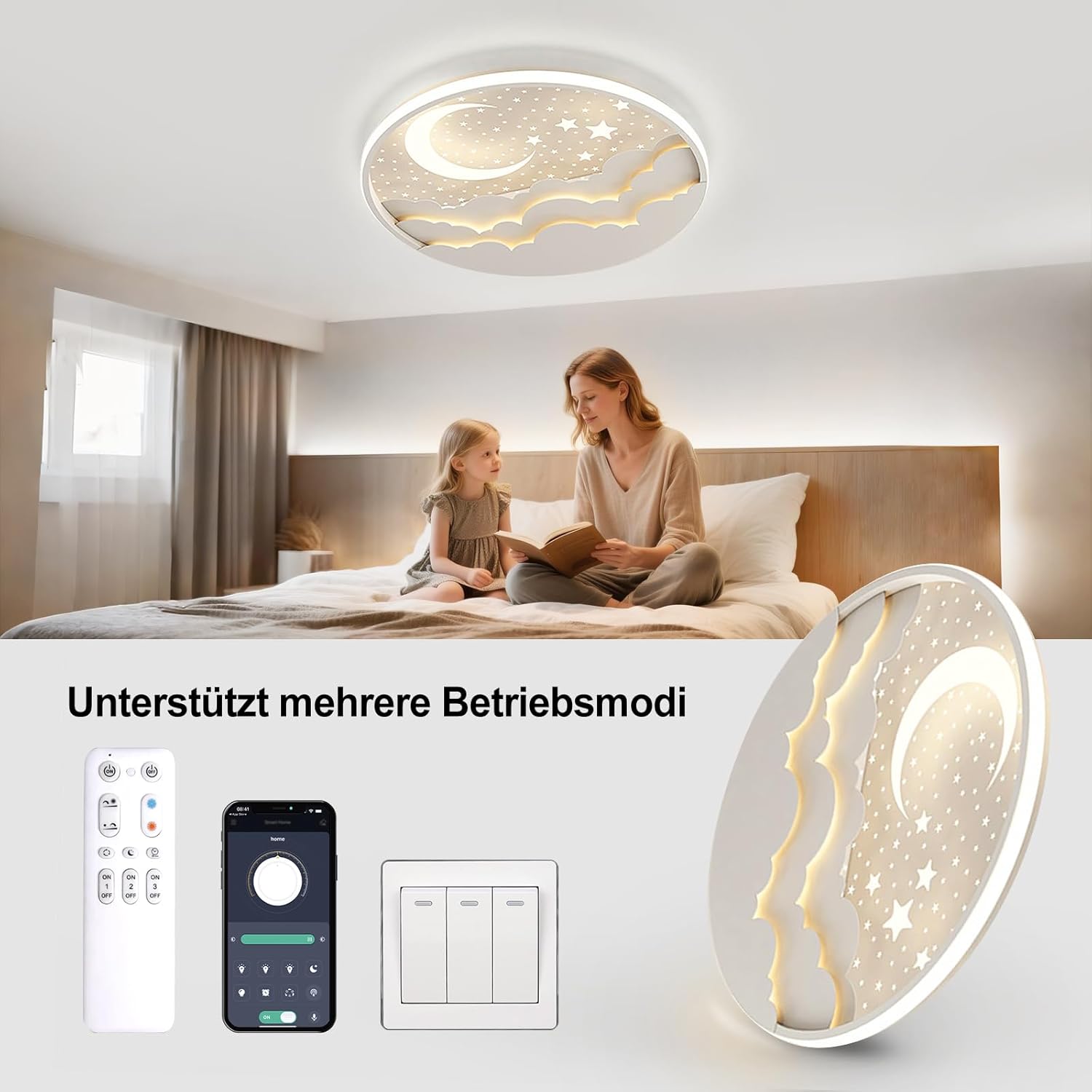 Yzbeimdai Lampada da Soffitto LED per Bambini 50cm - immagine 4