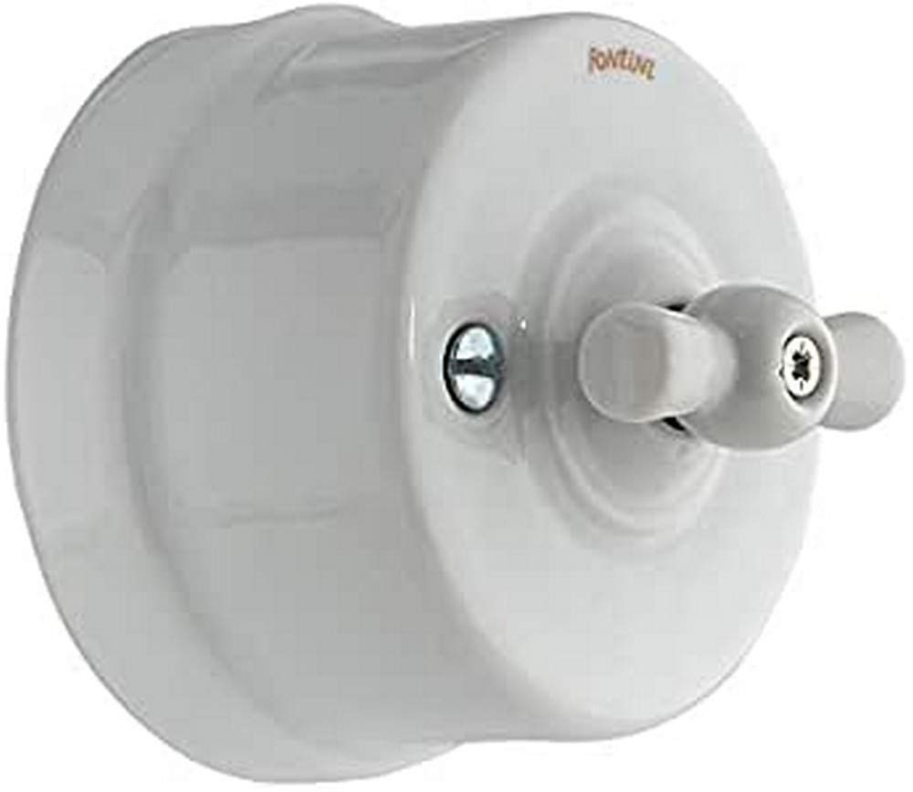 Fontini – Interruttore fiocco porcellana bianco neve Garby Ref. 6583010001