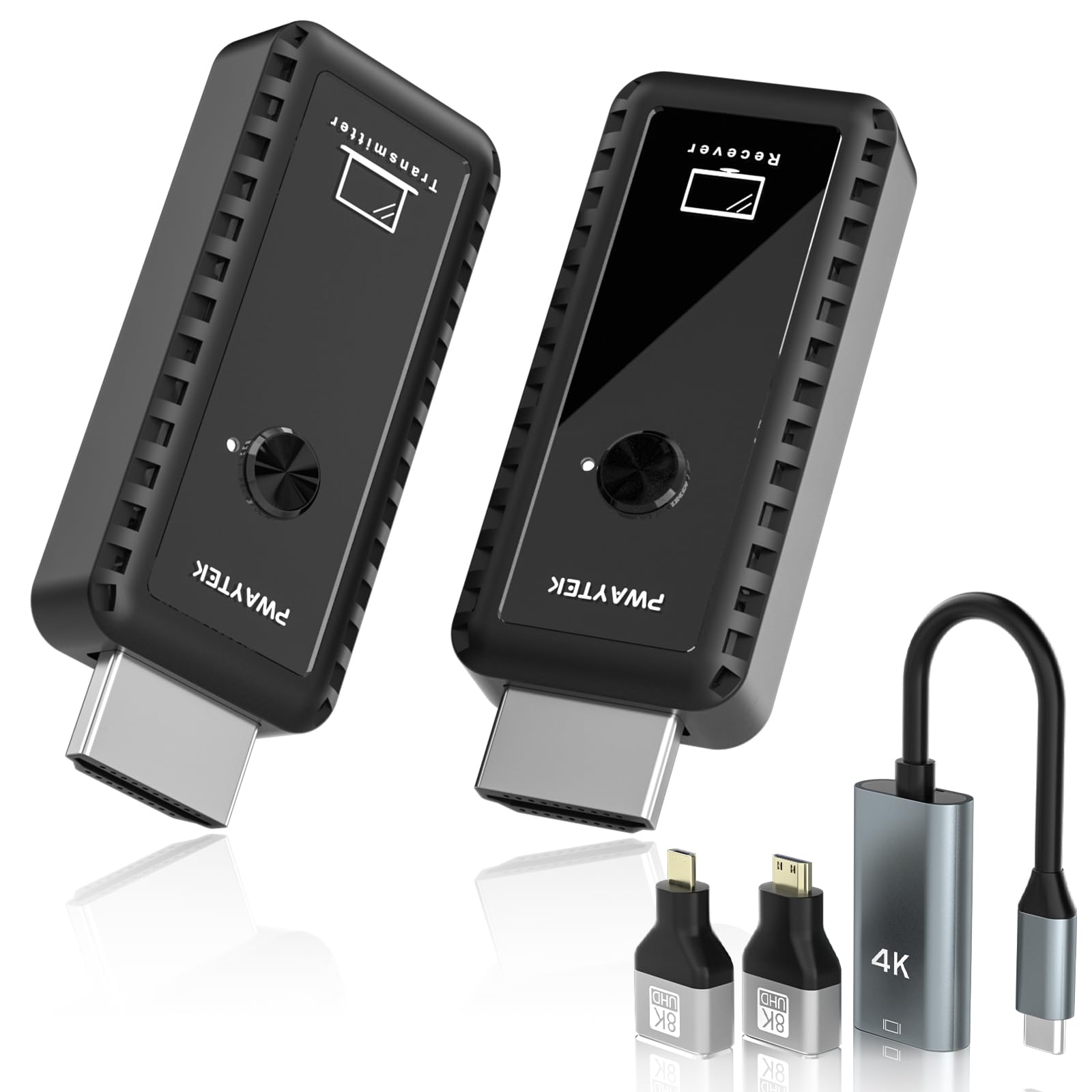 Pwaytek Trasmettitore e Ricevitore HDMI Wireless 4K