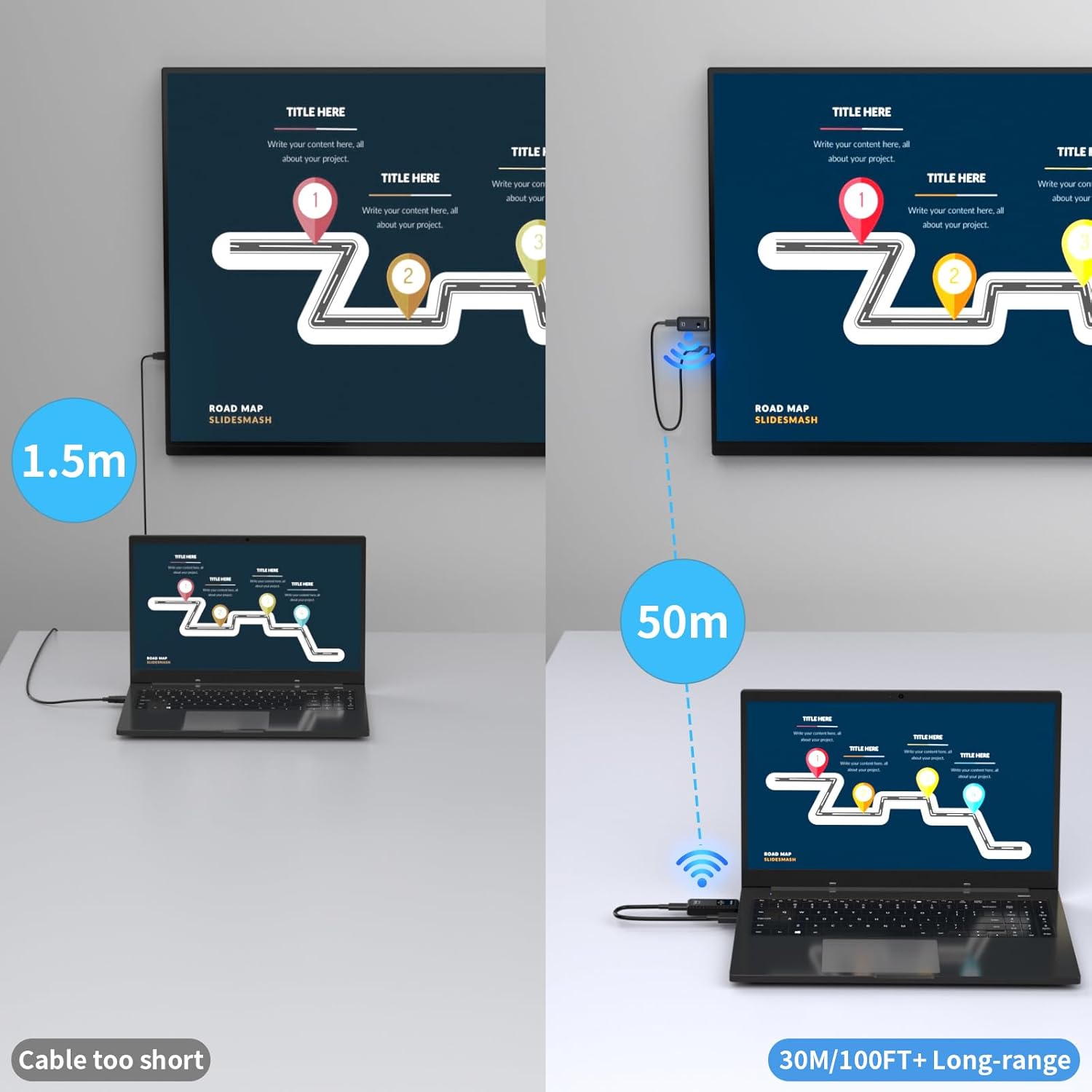 Pwaytek Trasmettitore e Ricevitore HDMI Wireless 4K - immagine 4