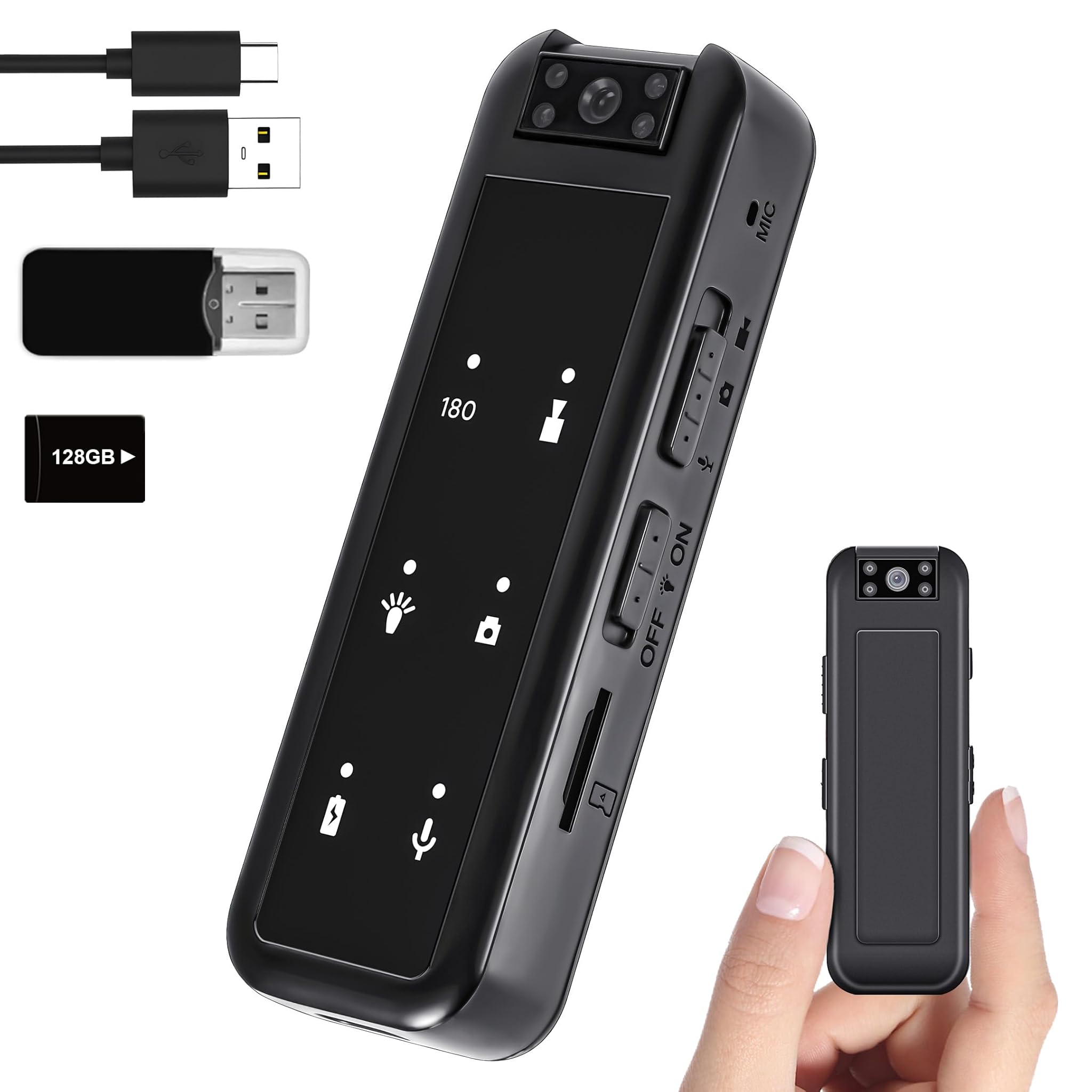 Mini Telecamera di Sorveglianza 1080P 128GB