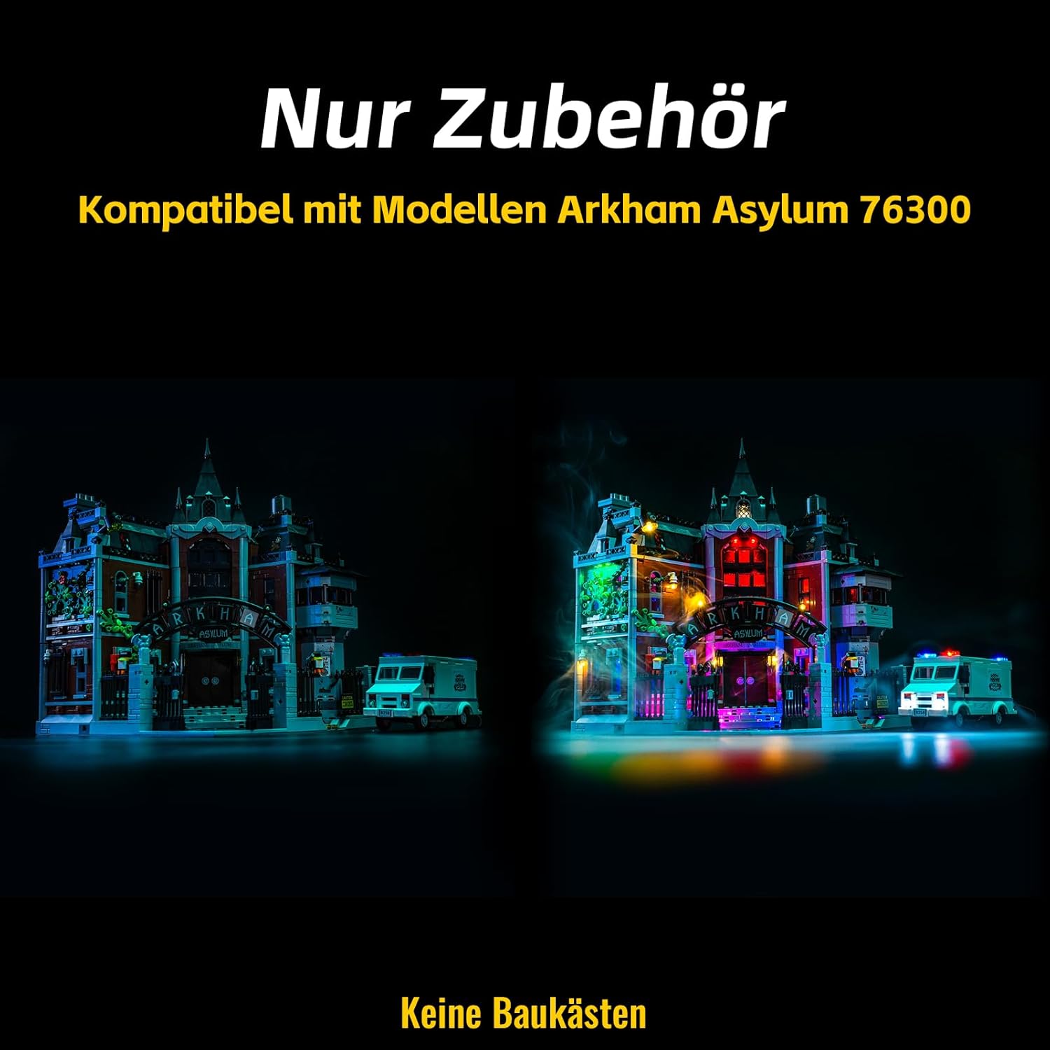 Kit Luce LED per Lego Arkham Asylum 76300 - immagine 2