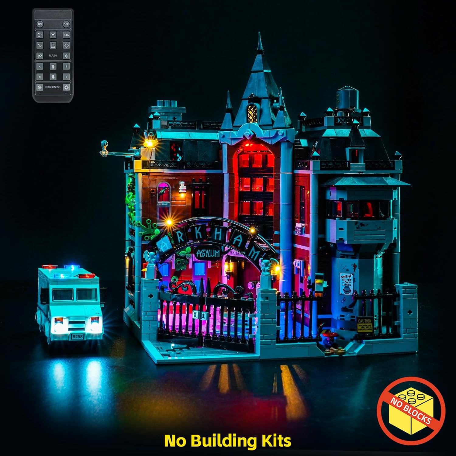 Kit Luce LED per Lego Arkham Asylum 76300 - immagine 5