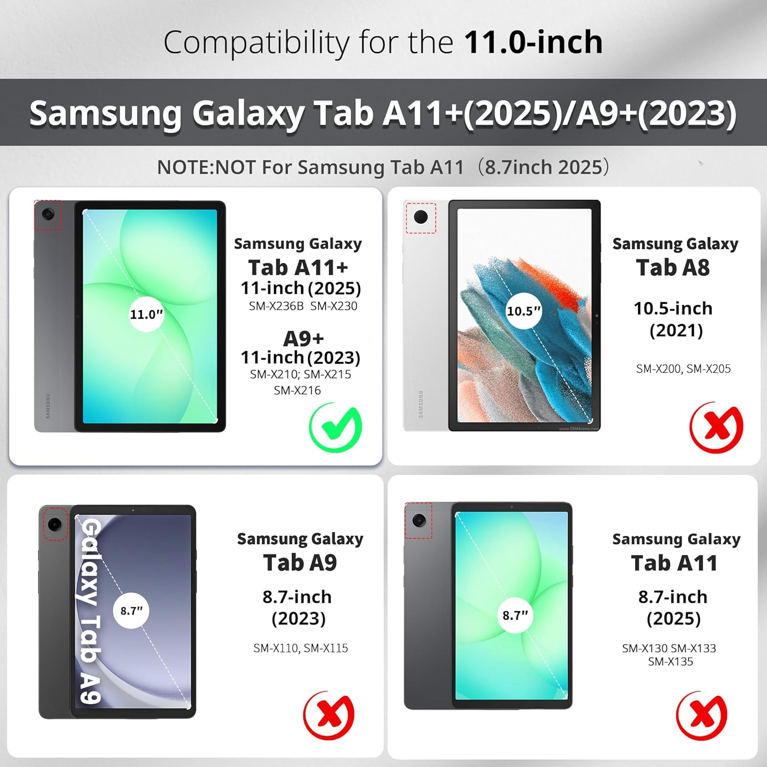 Cacoe Custodia Cover Compatibile Samsung Galaxy Tab A11+ Plus - immagine 2