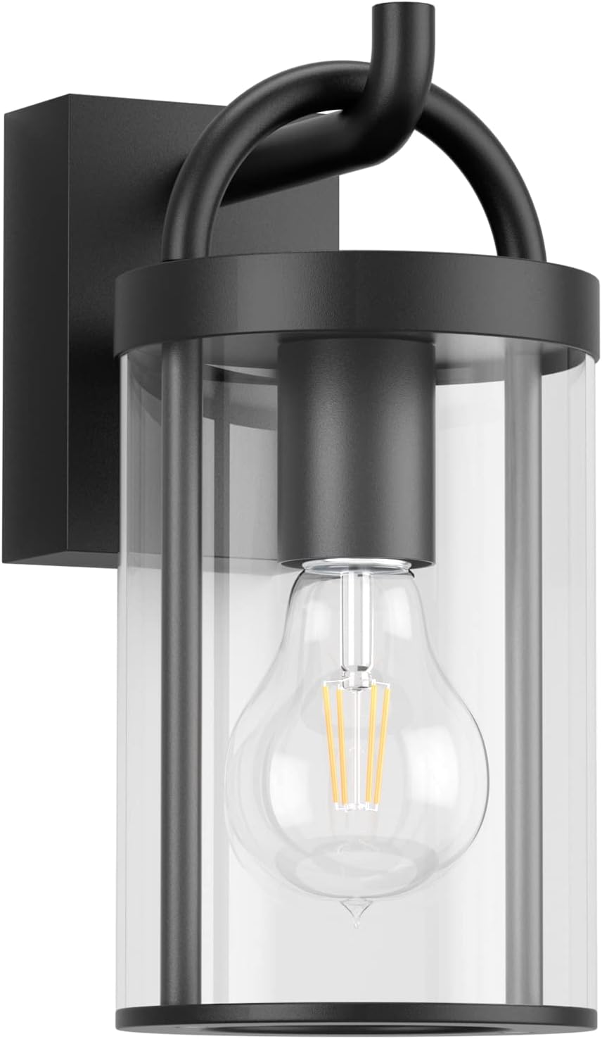 Klighten Lampada da Parete E27 Esterno Vintage, Nera - immagine 1