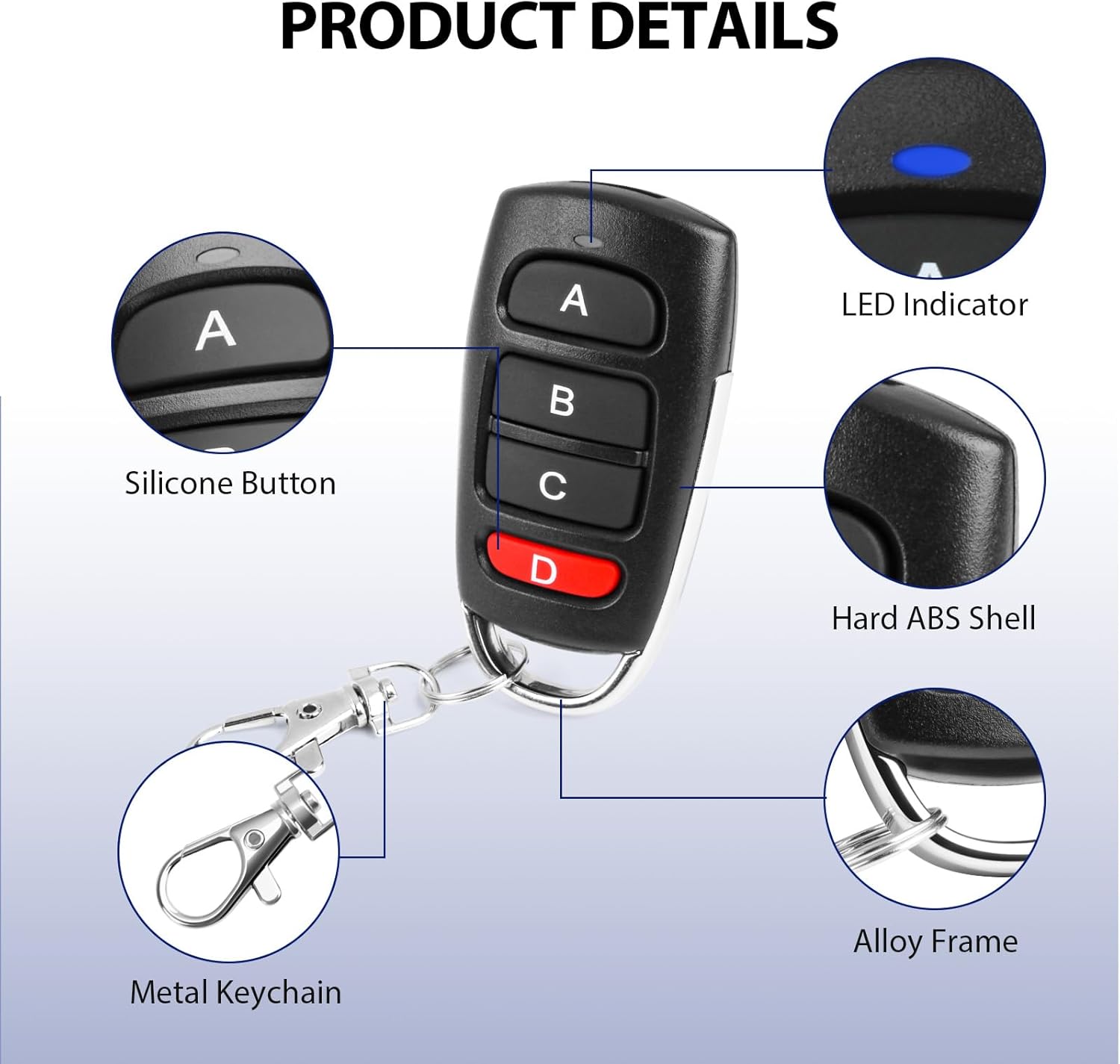 Telecomando Cancello Universale 433 Mhz - 3 Pezzi - immagine 3