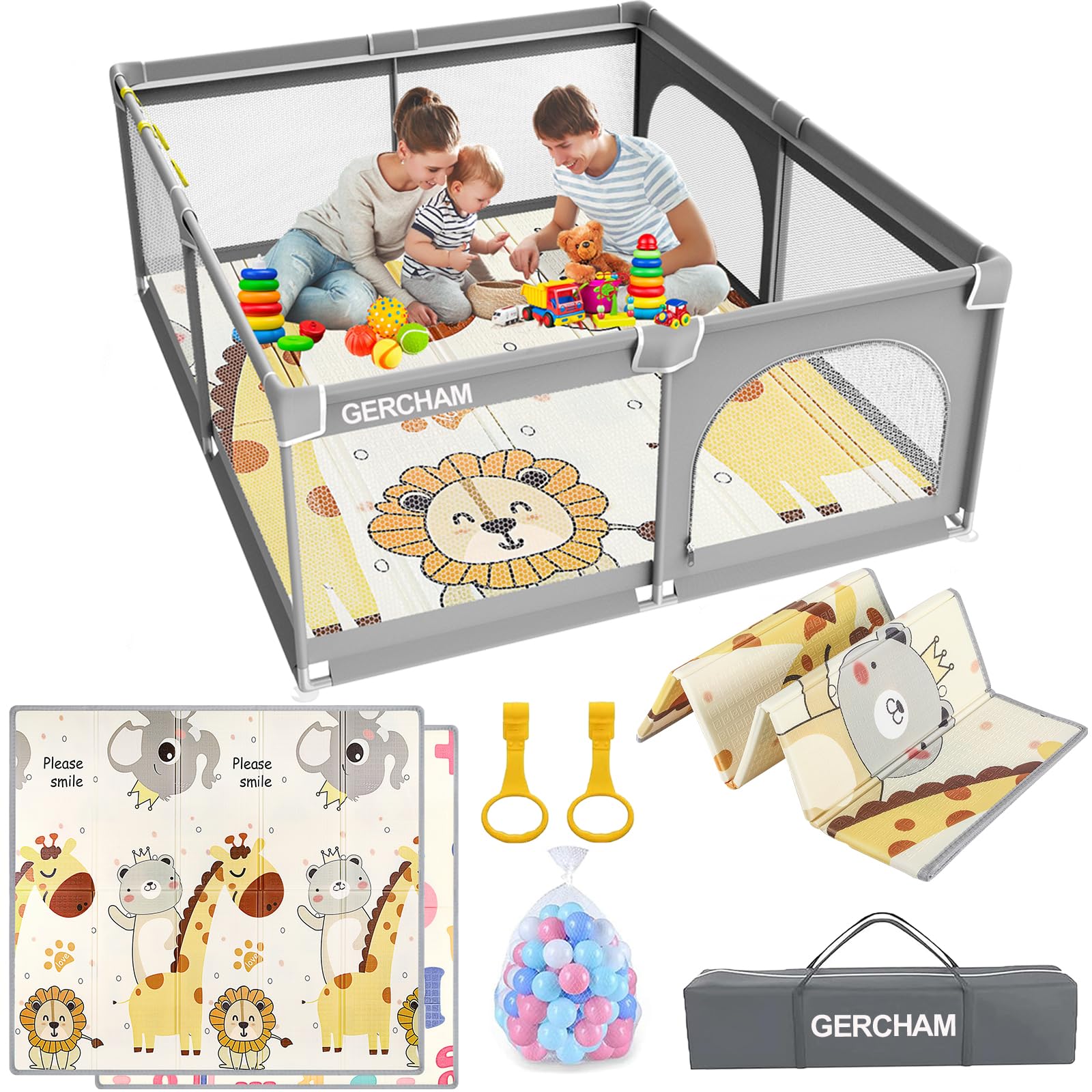 Gercham Box per Bambini XXL 150x180cm con Tappetino