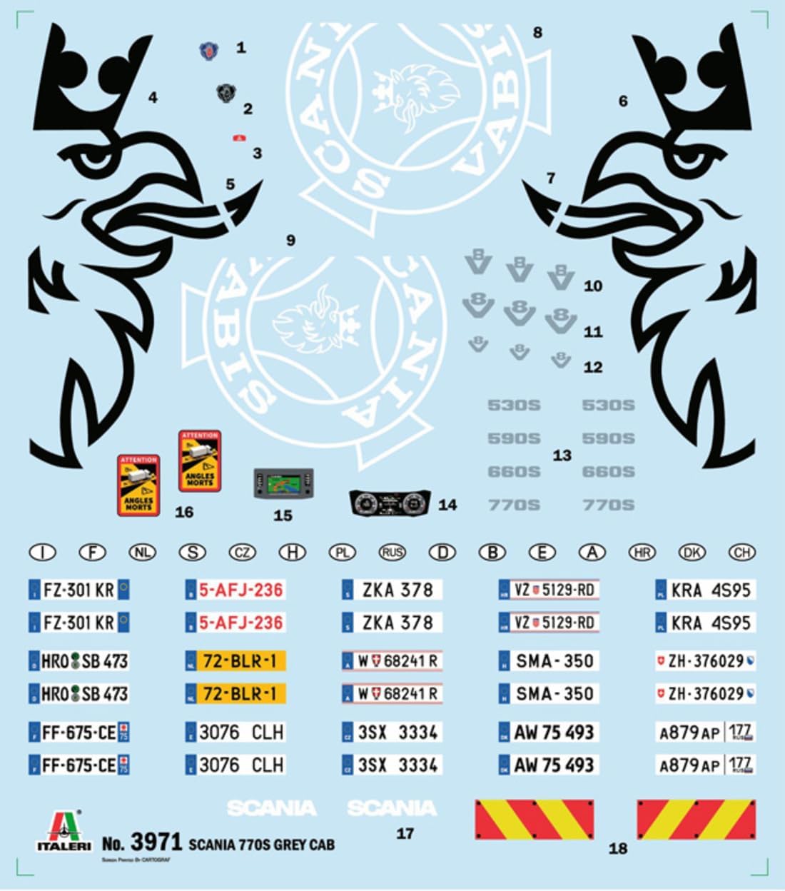 Italeri 3971 Scania S770 4x2 Normal Roof Grey Cab - immagine 3