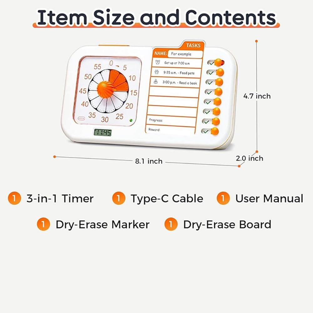 Timer Visivo ADHD con Lavagna di Pianificazione - immagine 8