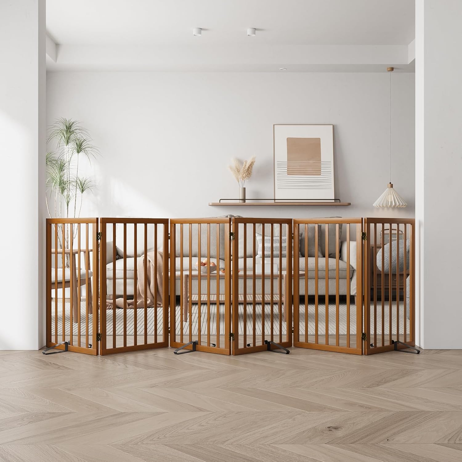 Cancello per Cani Extra Largo Autoportante in Legno - immagine 6