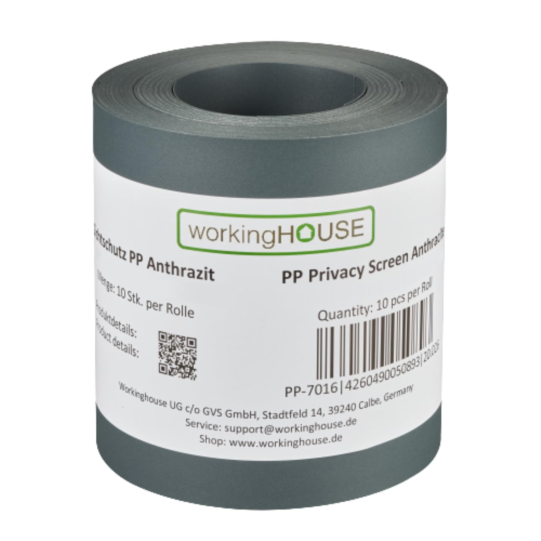 Workinghouse Strisce Privacy in PP 1,1mm, Antracite