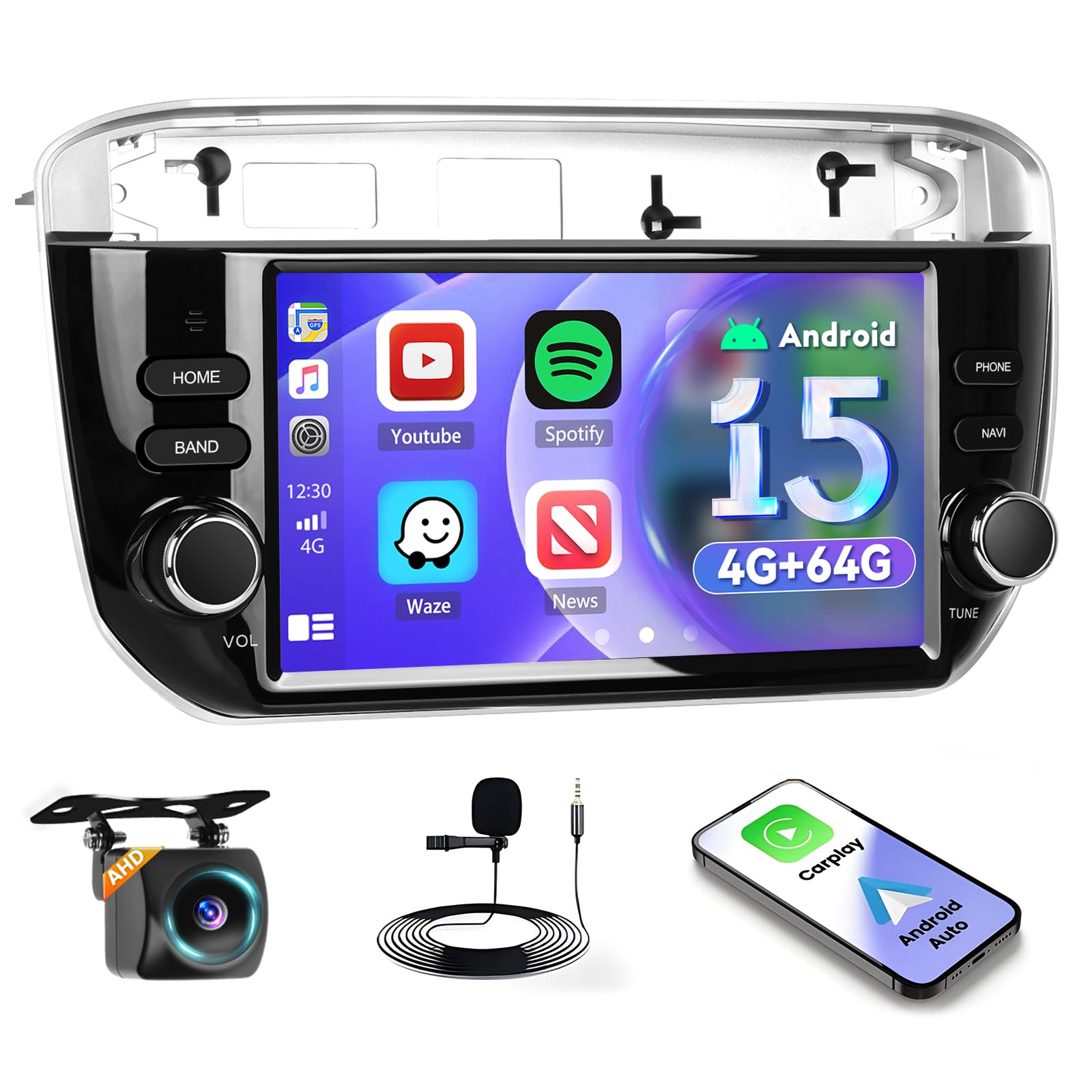 Inefala Autoradio Android 15 per Fiat Punto 2012-2016